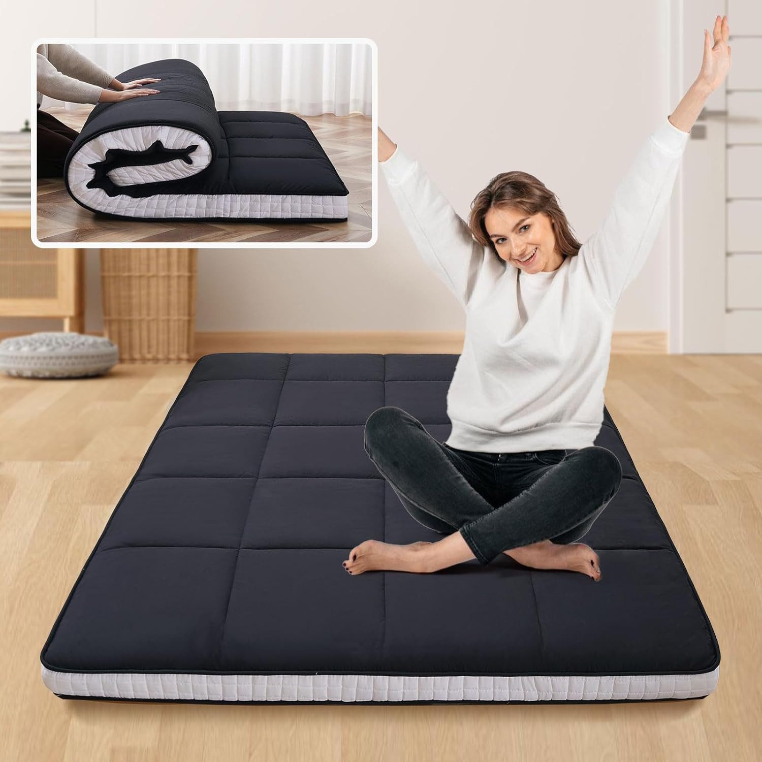 Meulbaty Isomatte Japanische Futon Matratze, Rollmatratze, Schlafmatte, Bod günstig online kaufen