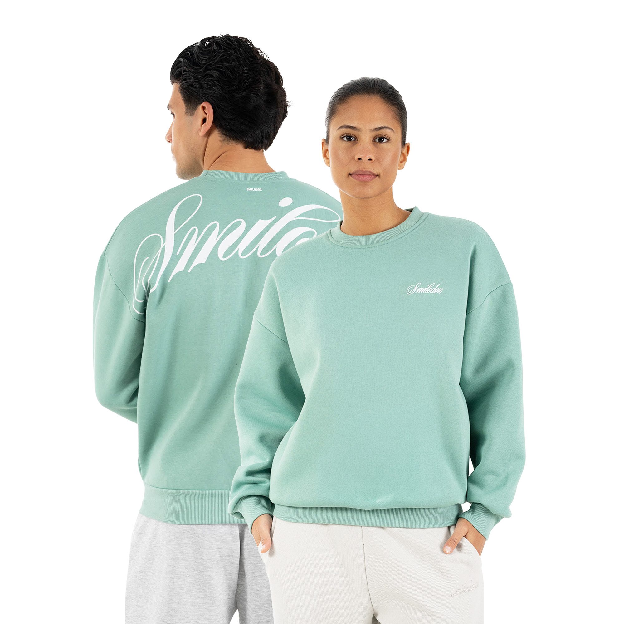 Smilodox Sweatshirt Feyd, Pullover Unisex Oversize Sweater mit Backprint & Logo weiches Material, Rippbündchen, Rundhals, Streetwear