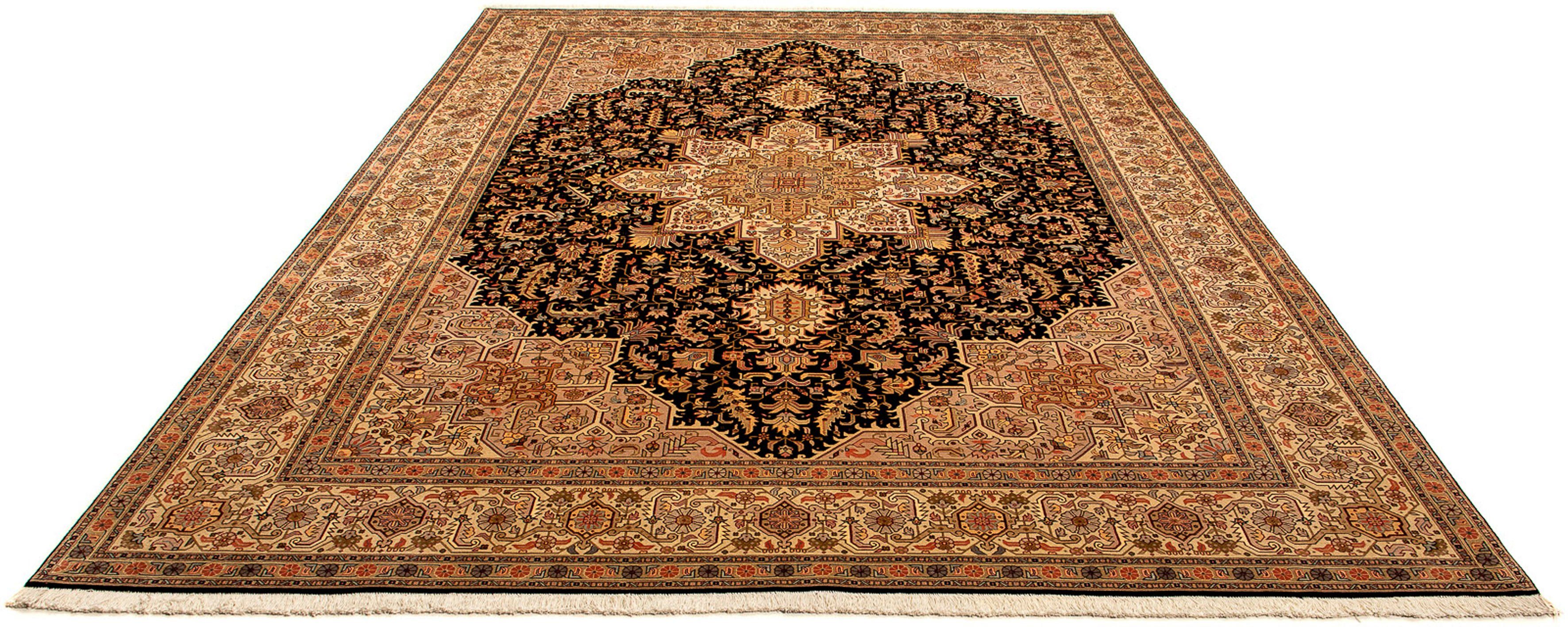 Orientteppich Perser - Täbriz - Royal - 360 x 254 cm - hellbraun, morgenland, rechteckig, Höhe: 7 mm, Wohnzimmer, Handgeknüpft, Einzelstück mit Zertifikat