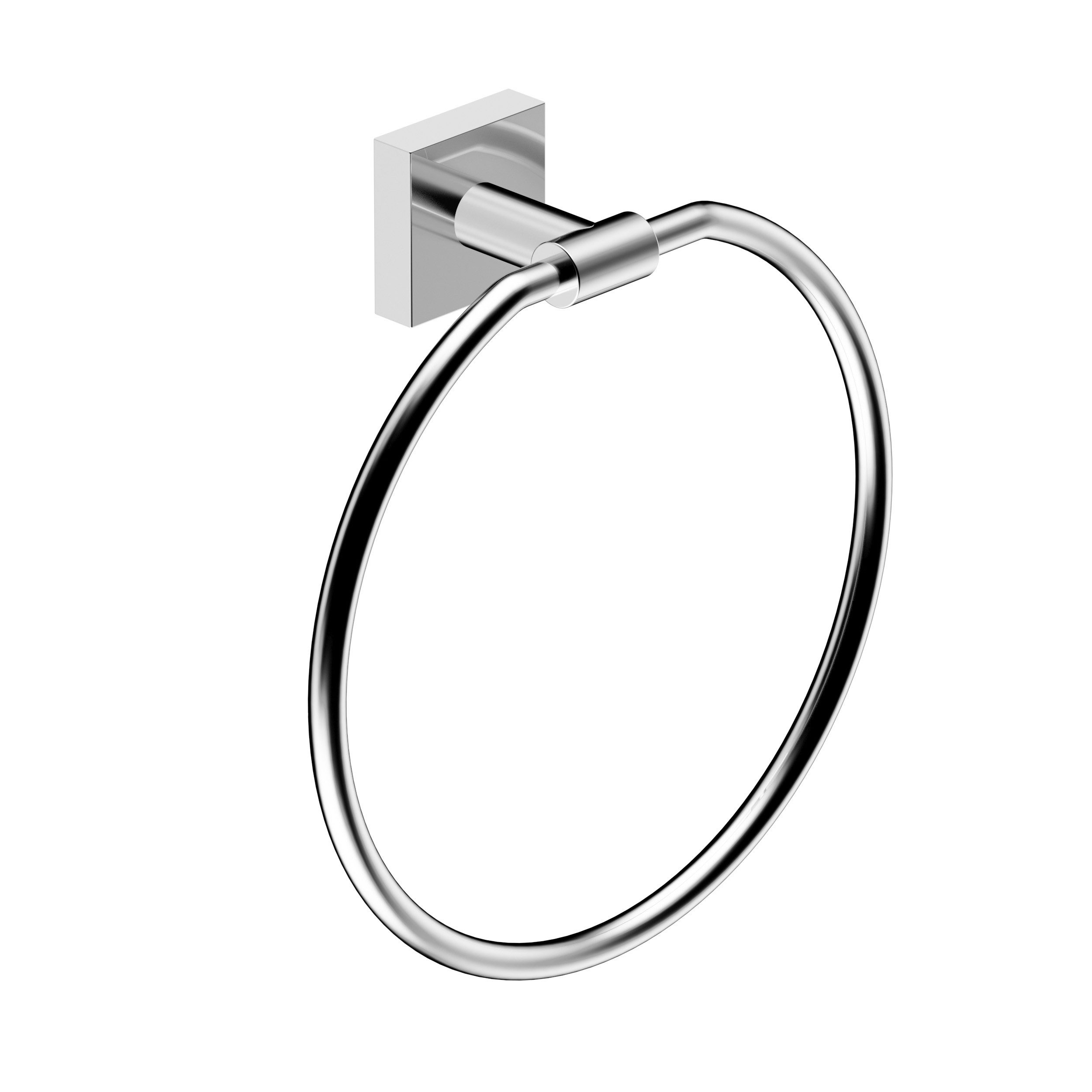 CHRIS BERGEN Handtuchhalter Handtuchring aus hochwertigem Messing, in Chrom