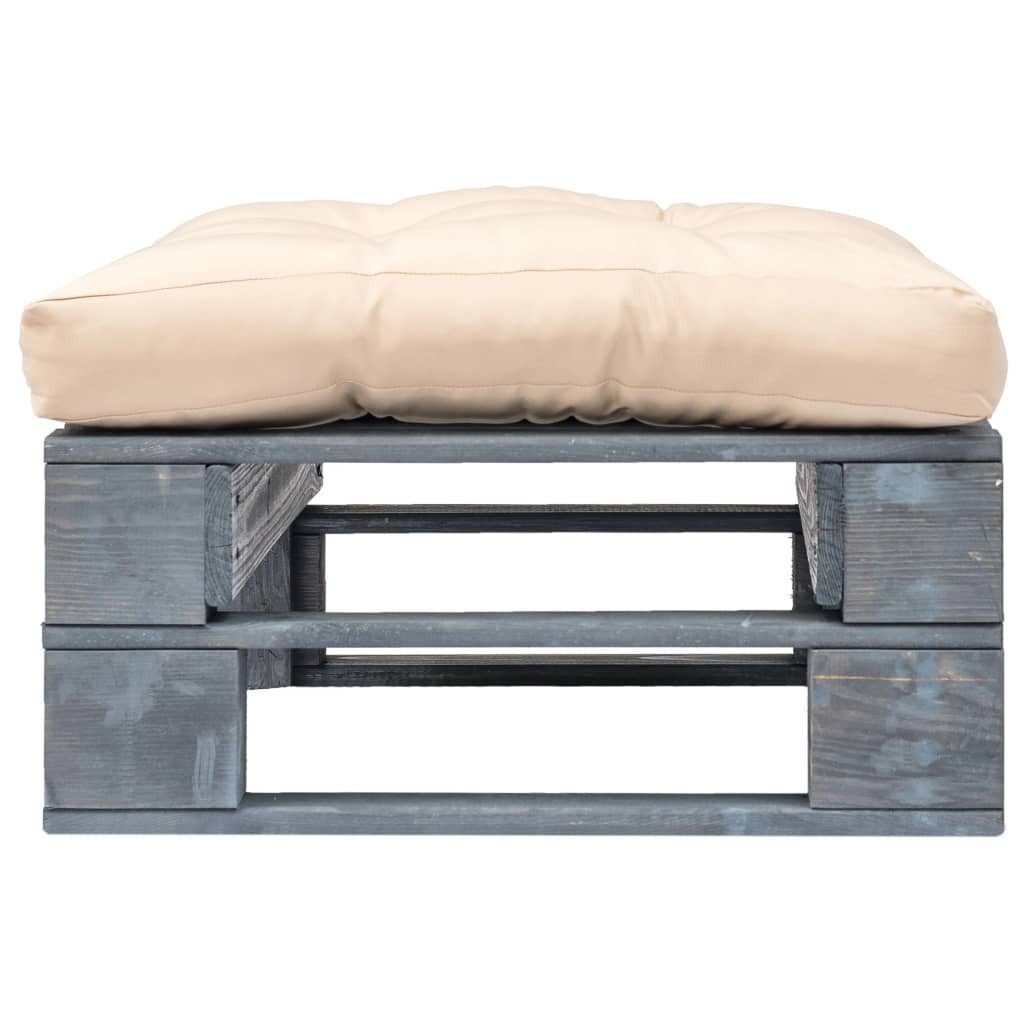 vidaXL Hocker Outdoor-Ottomane Paletten mit Kissen günstig online kaufen