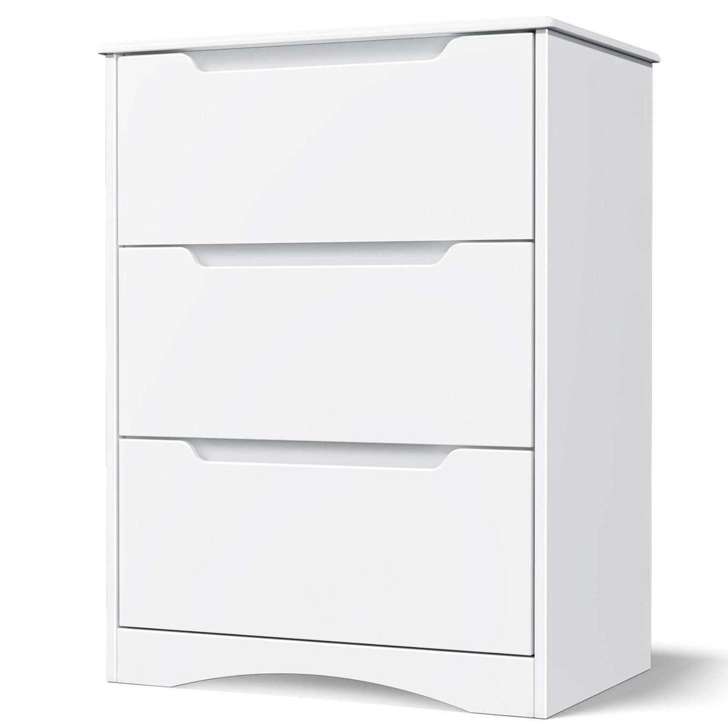 Kommode Kommode 3 Schubladen weiß 82 x 60 x 40 cm