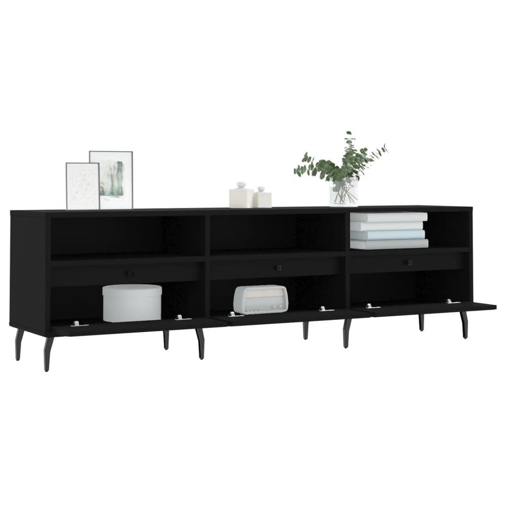 Holzwerkstoff furnicato Schwarz cm 150x30x44,5 TV-Schrank