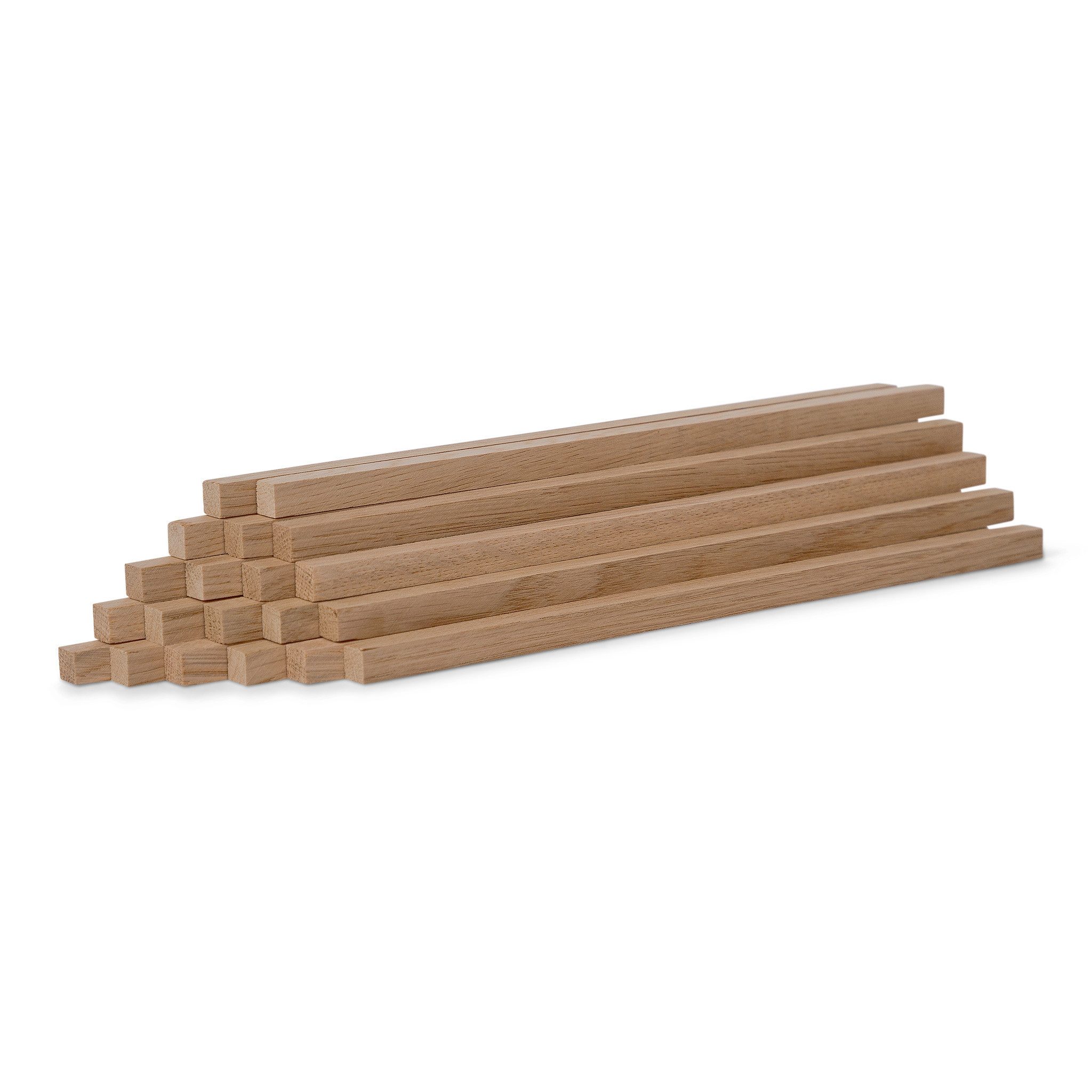 Woodsellers Bastelnaturmaterial 20er-Set Holzstäbe - Eiche gehobelt - 10 x 10 x 250 mm, (20 Packung 20-tlg), Woodsellers - 20er-Set Holzstäbe - Eiche gehobelt - 10x10x250 mm
