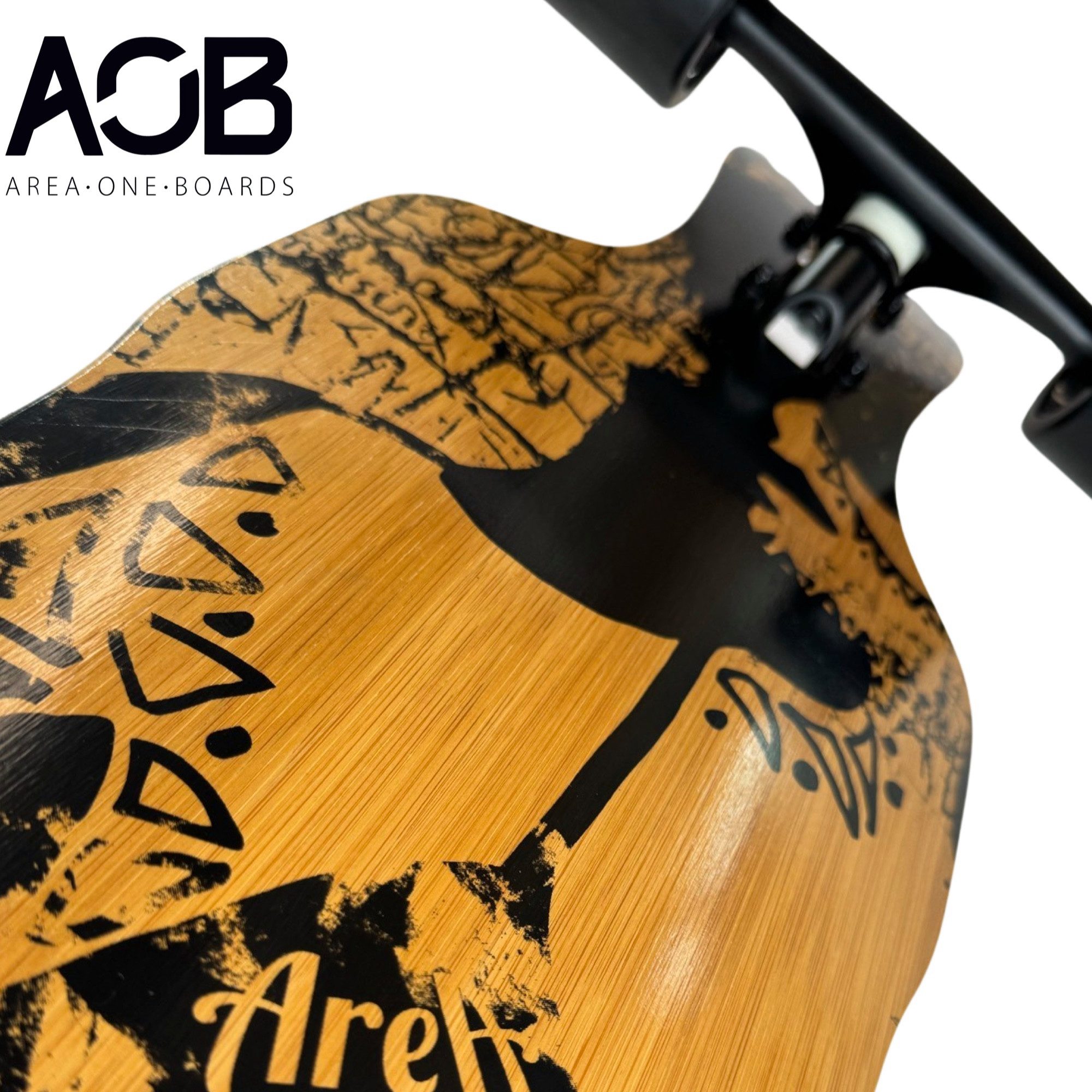 AOB Longboard AOB Tribal Curves Longboard drop through twin tip bambus 38''