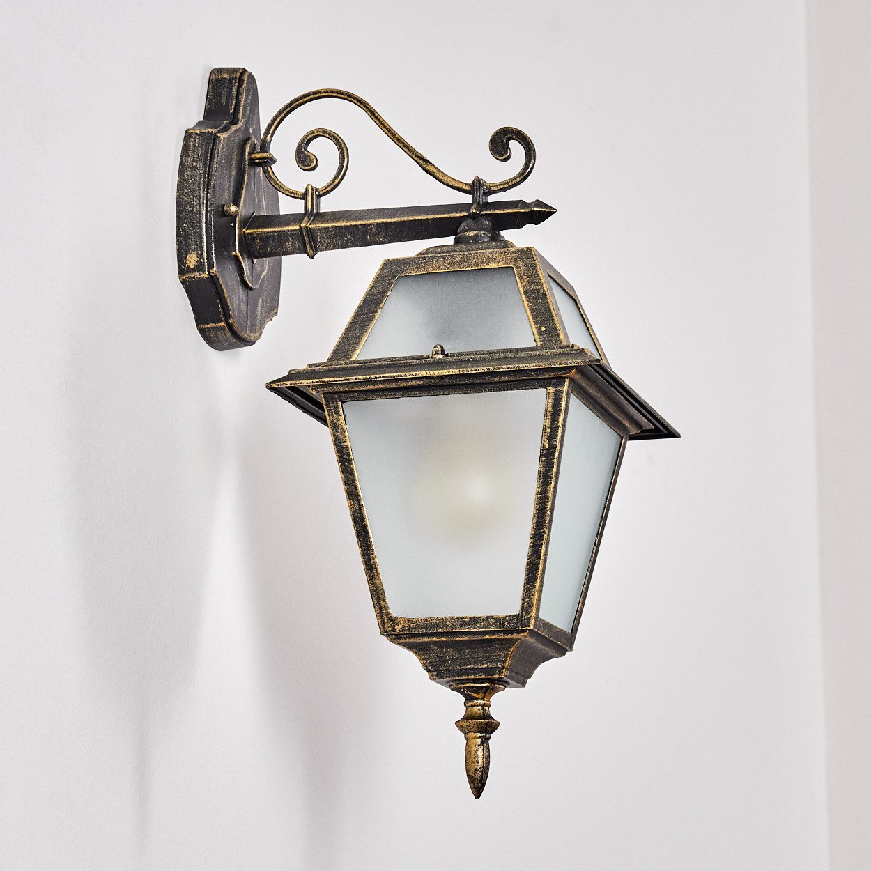 hofstein Außen-Wandleuchte Außenwandlampe aus Metall/Glas in günstig online kaufen