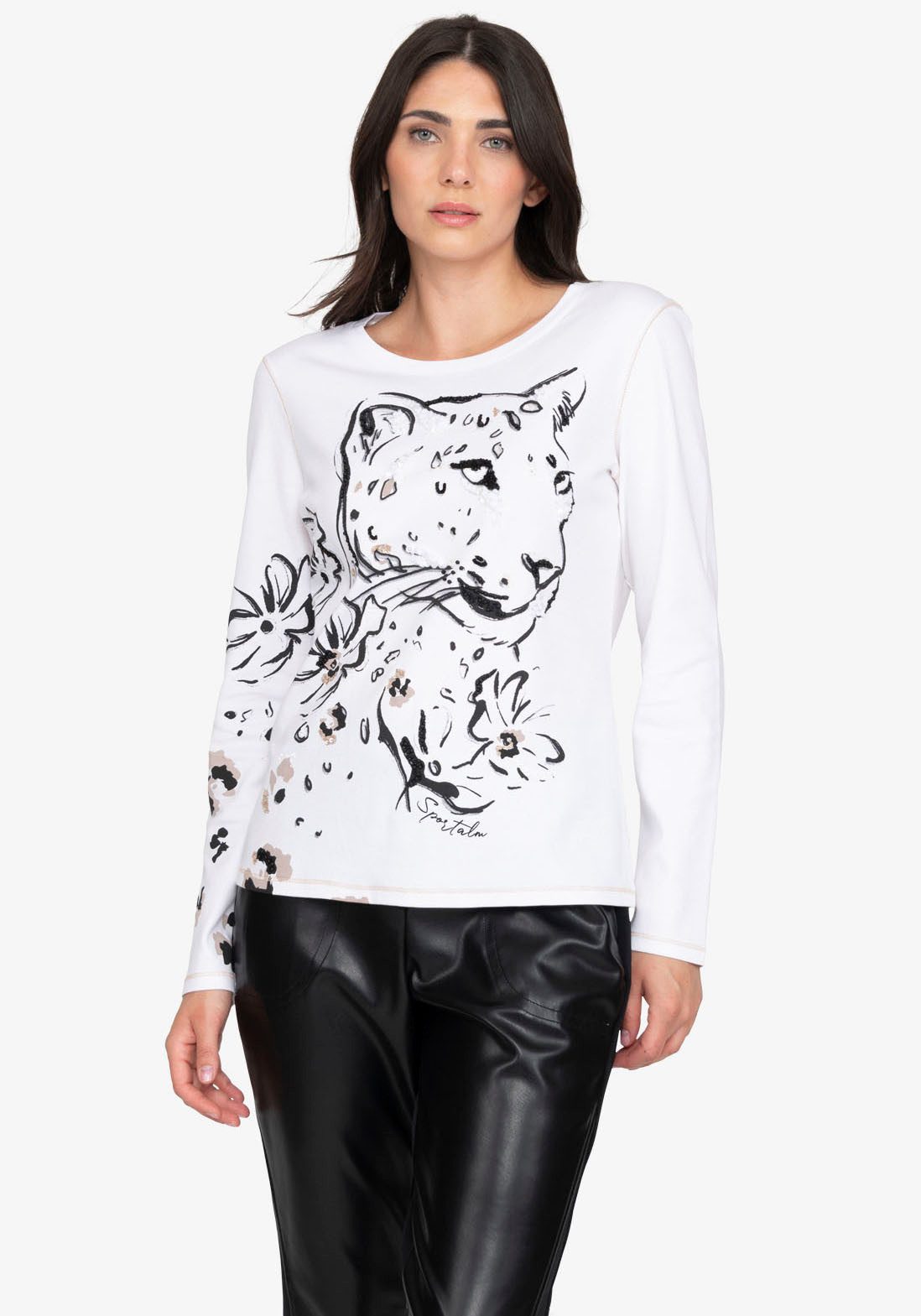 Sportalm Kitzbühel Rundhalsshirt mit Frontprint günstig online kaufen