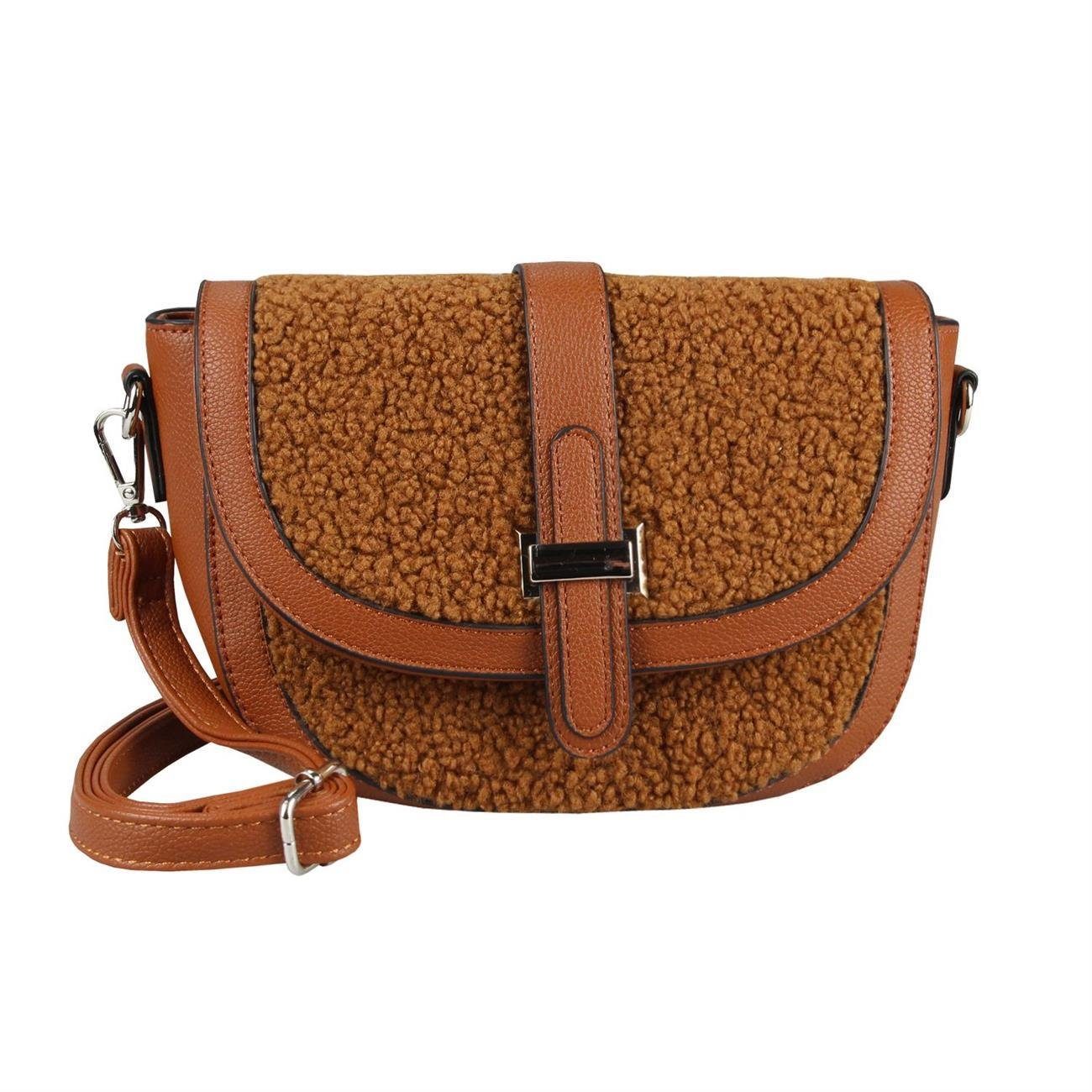 ITALYSHOP24 Schultertasche Damen Pelztasche Bodybag Fell günstig online kaufen