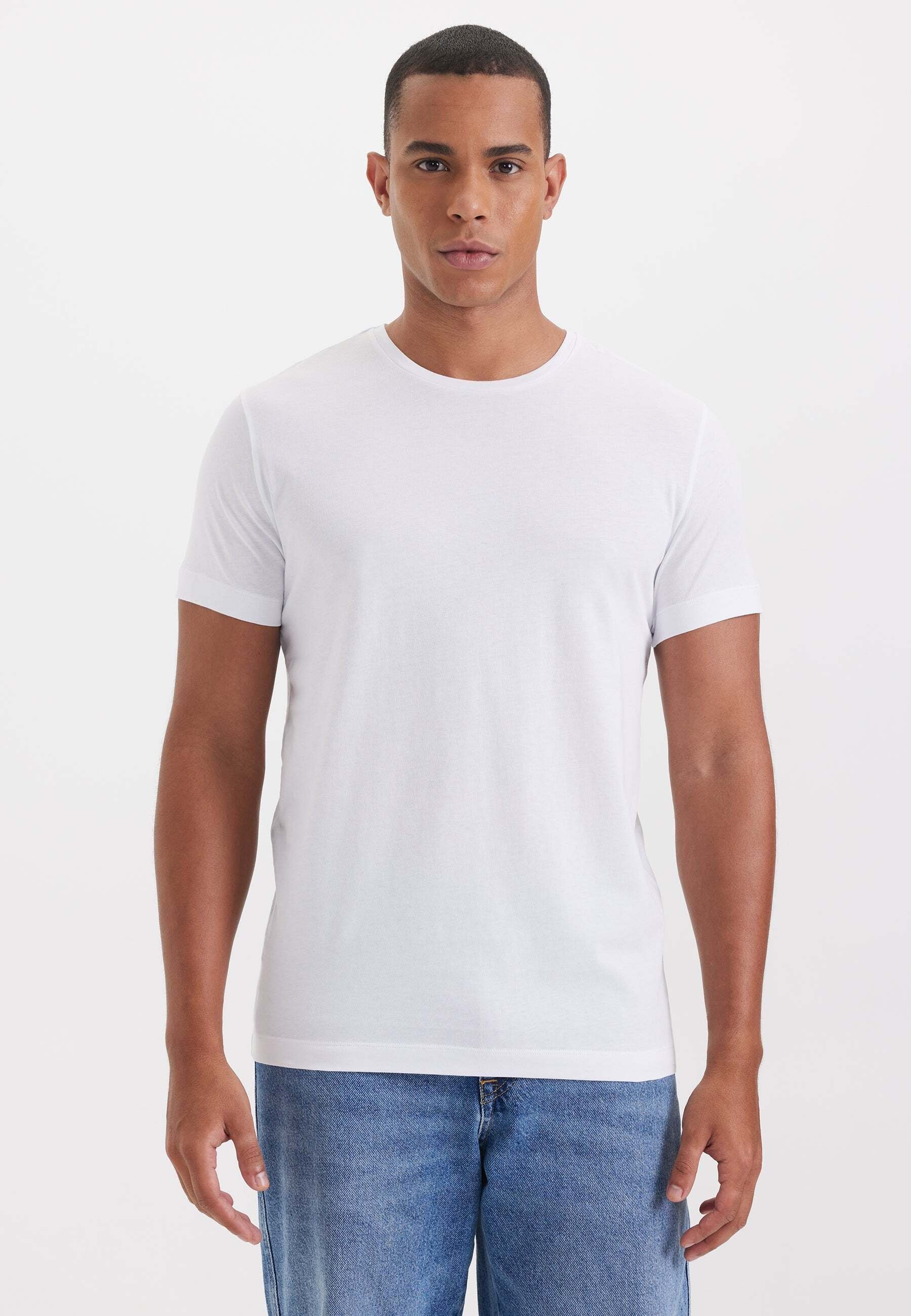 WESTMARK LONDON T-Shirt DANIEL O-NECK White (1-tlg) Black, 2-PACK