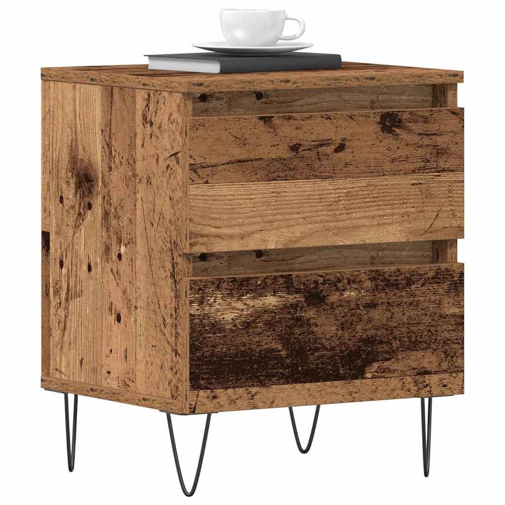 vidaXL Nachttisch Nachttisch Altholz 40 x 35 x 50 cm Holzwerkstoff (1-St)