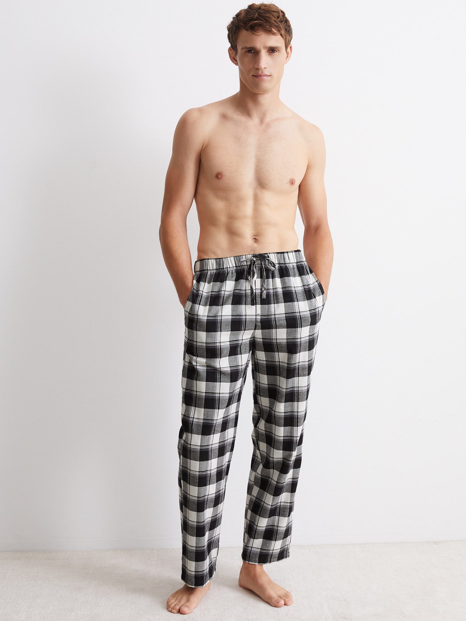 Marc O'Polo Pyjamahose Homey Flanell schlaf-hose pyjama schlafmode günstig online kaufen