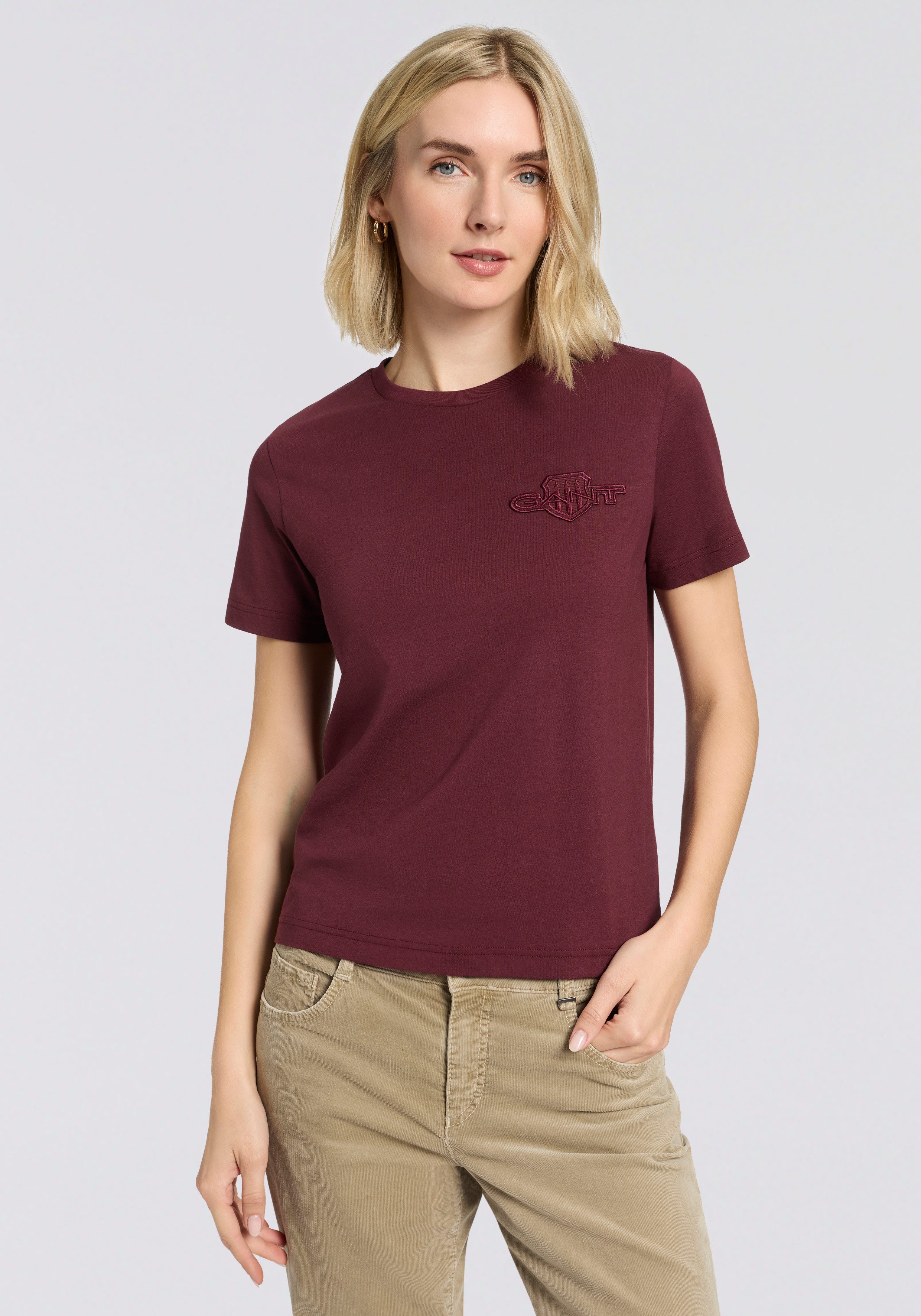 Gant T-Shirt REG TONAL SHIELD SS günstig online kaufen