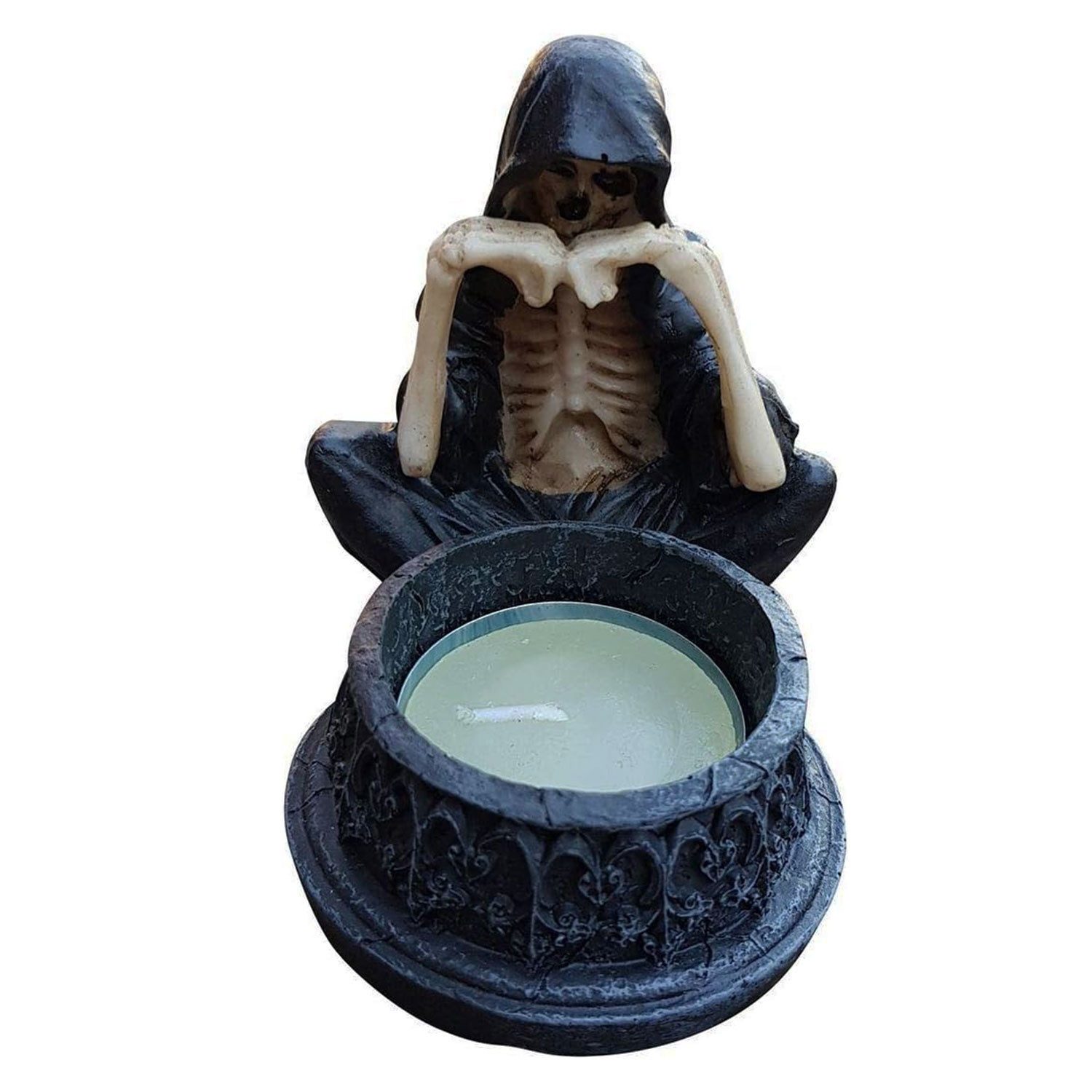 Teelichthalter Mystische Dekofigur – Todesengel mit Teelichthalter Mystik Gothic