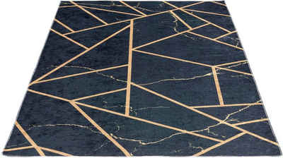 Teppich Caimas 2990, Sehrazat, rechteckig, Höhe: 5 mm, waschbar, weiche Microfaser, Wohnzimmer