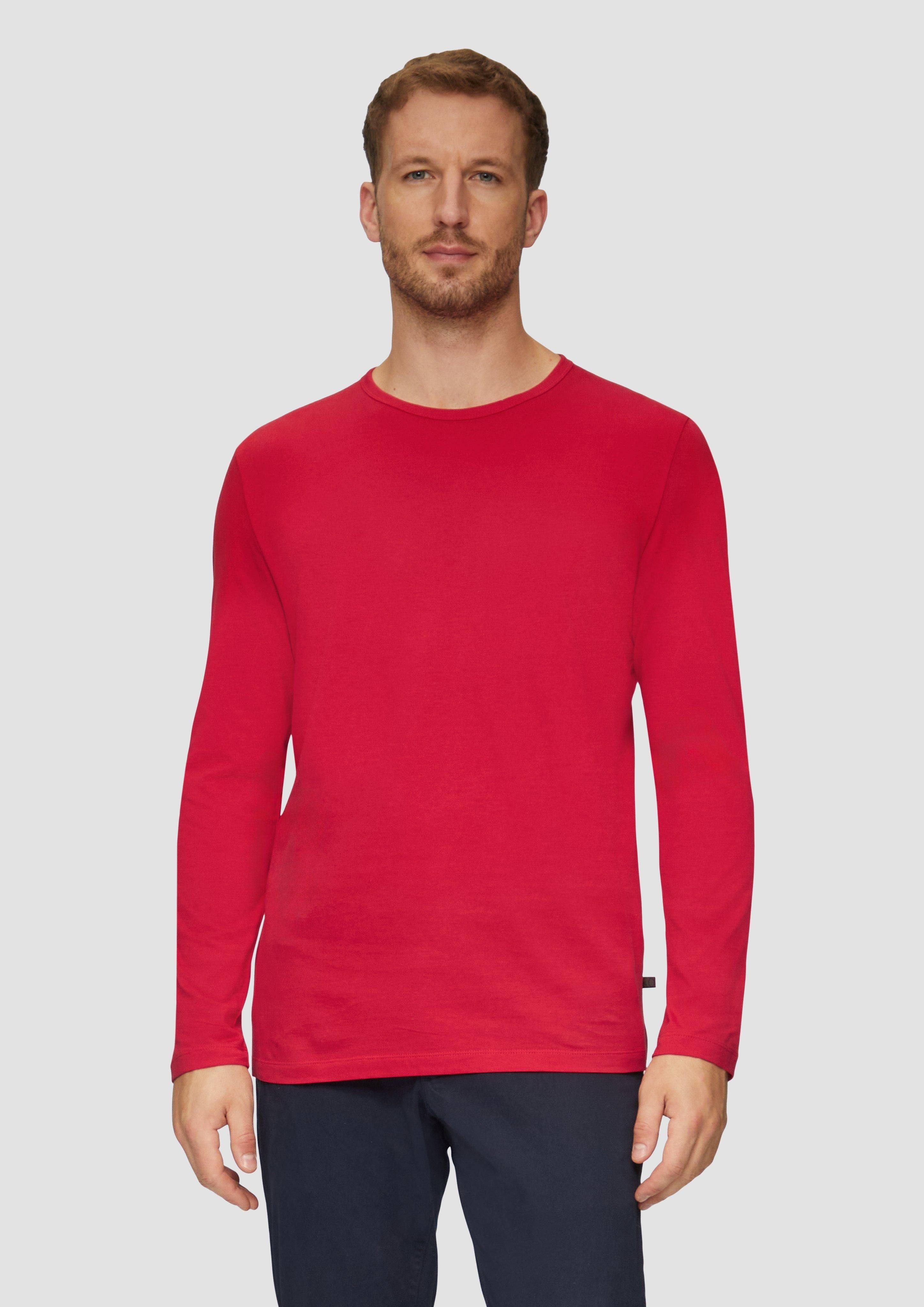s.Oliver Langarmshirt Softes Langarmshirt aus Baumwolljersey günstig online kaufen