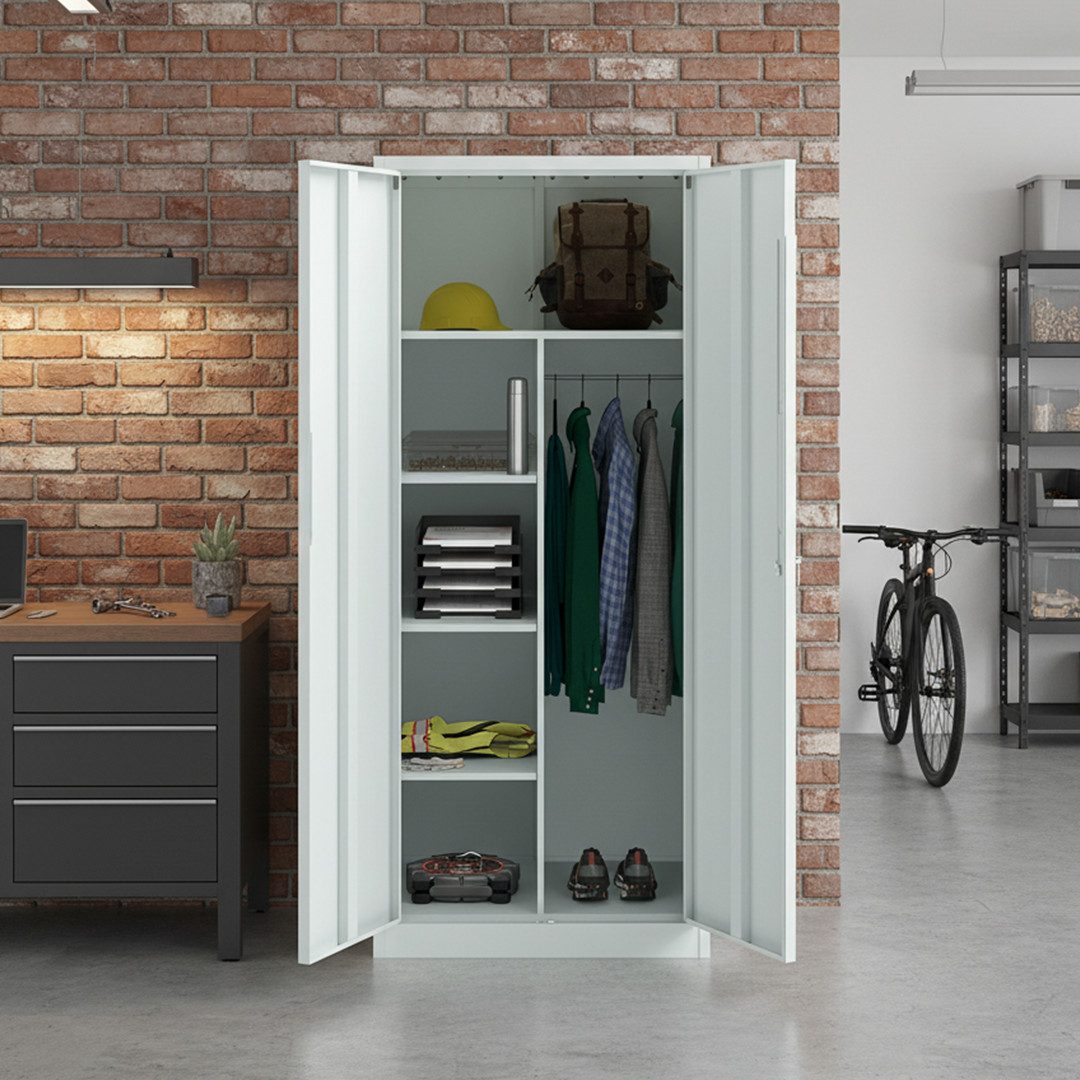 STEELSØN Garderobenschrank Regulus abschließbar (Grau, 1-St) Spindschrank a günstig online kaufen