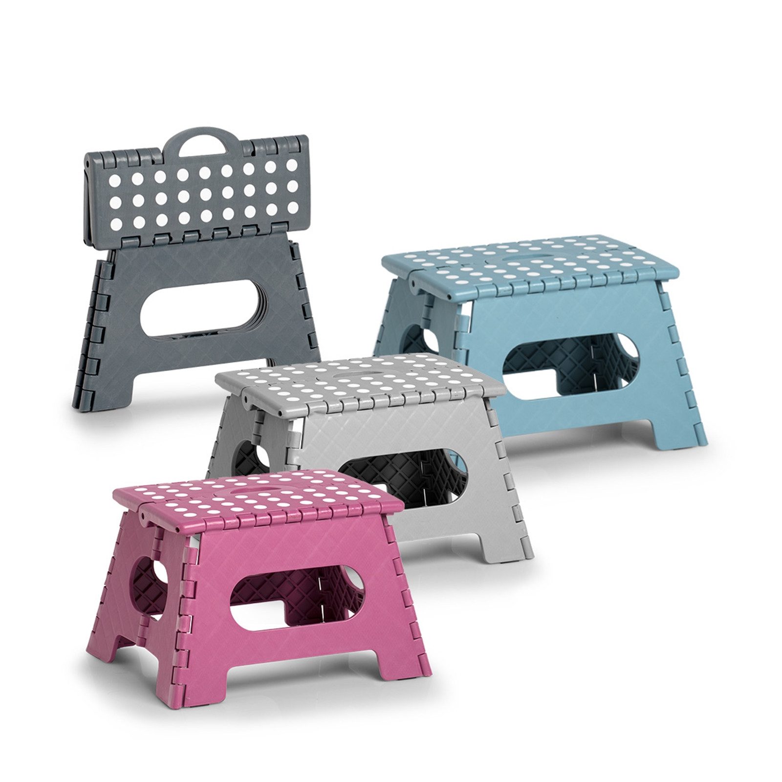 Zeller Present Tritthocker Klapphocker Kunststoff Anthrazit (Stück, 1 Klapphocker), Tritthocker Hocker