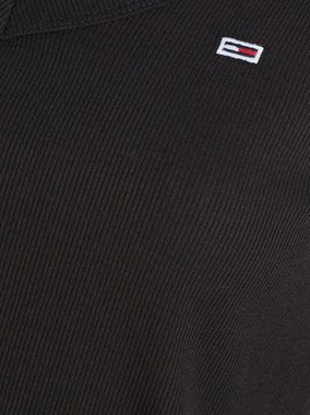 Tommy Jeans Langarmshirt TJW BBY CRP ESSENTIAL RIB V LS mit gesticktem Tommy Jeans Logo-Flag