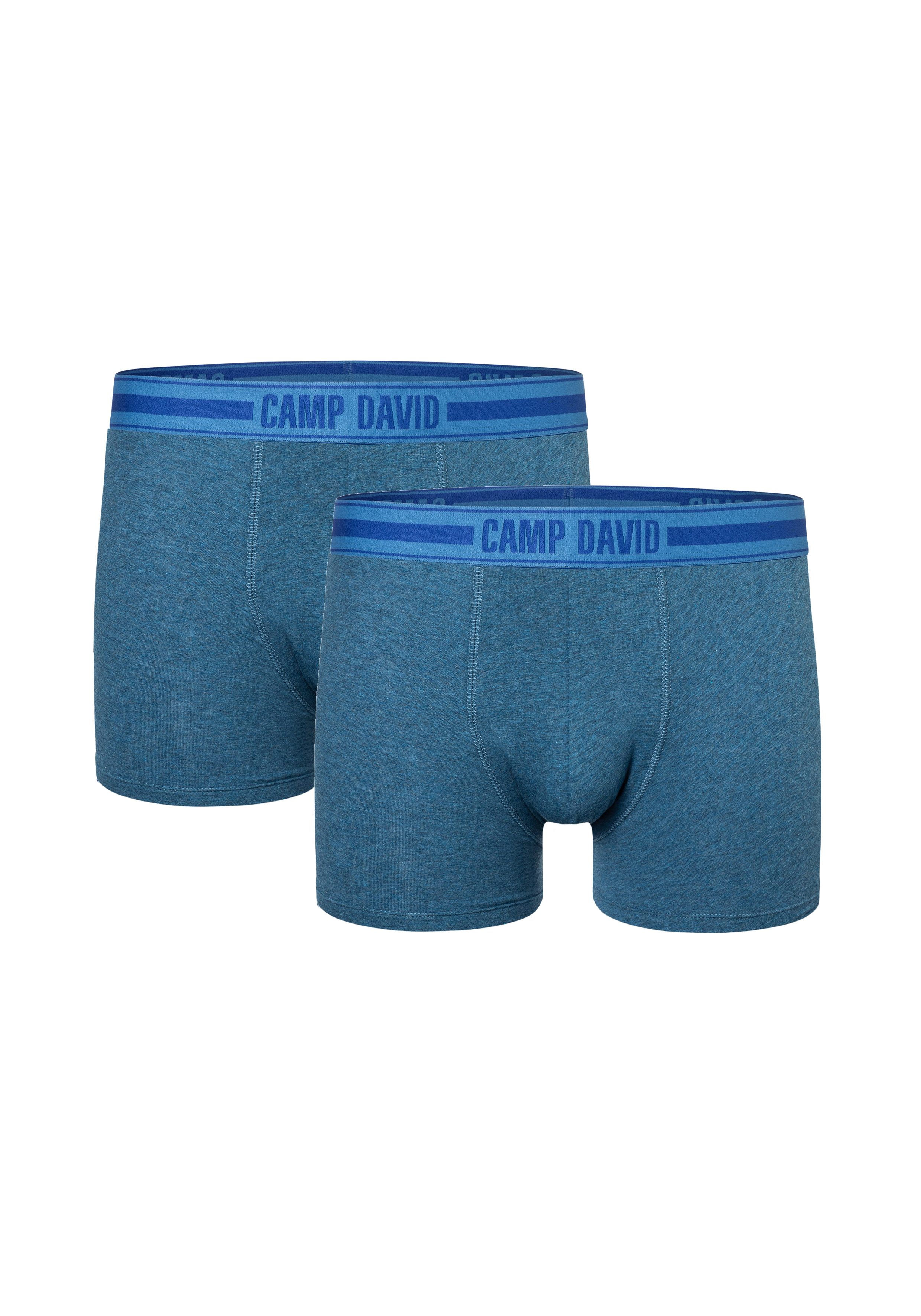 CAMP DAVID Boxershorts casual (2er Pack) mit elastischem Logo-Bund günstig online kaufen