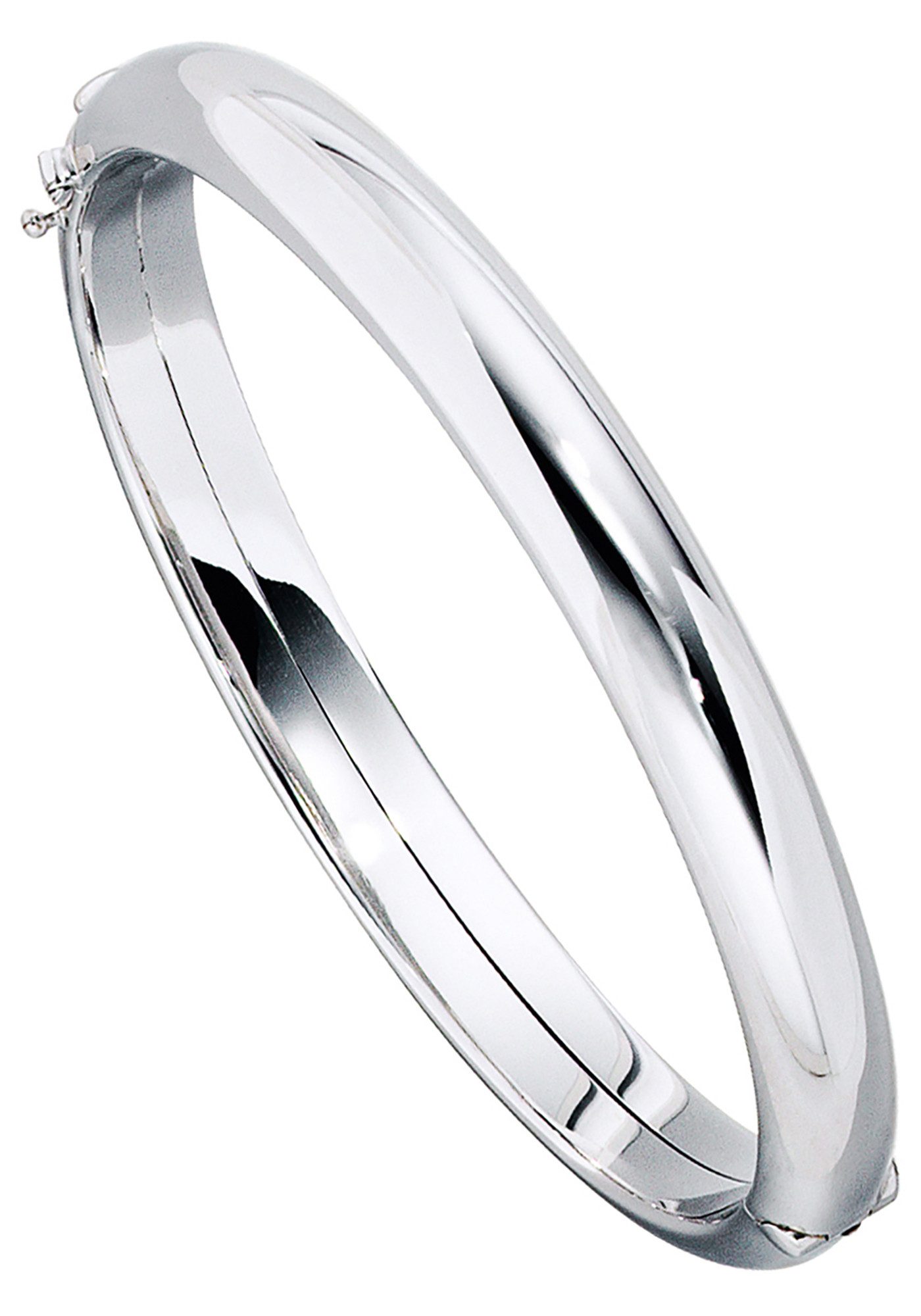 JOBO Armreif oval mit Scharnier, 375 Weißgold 19 cm