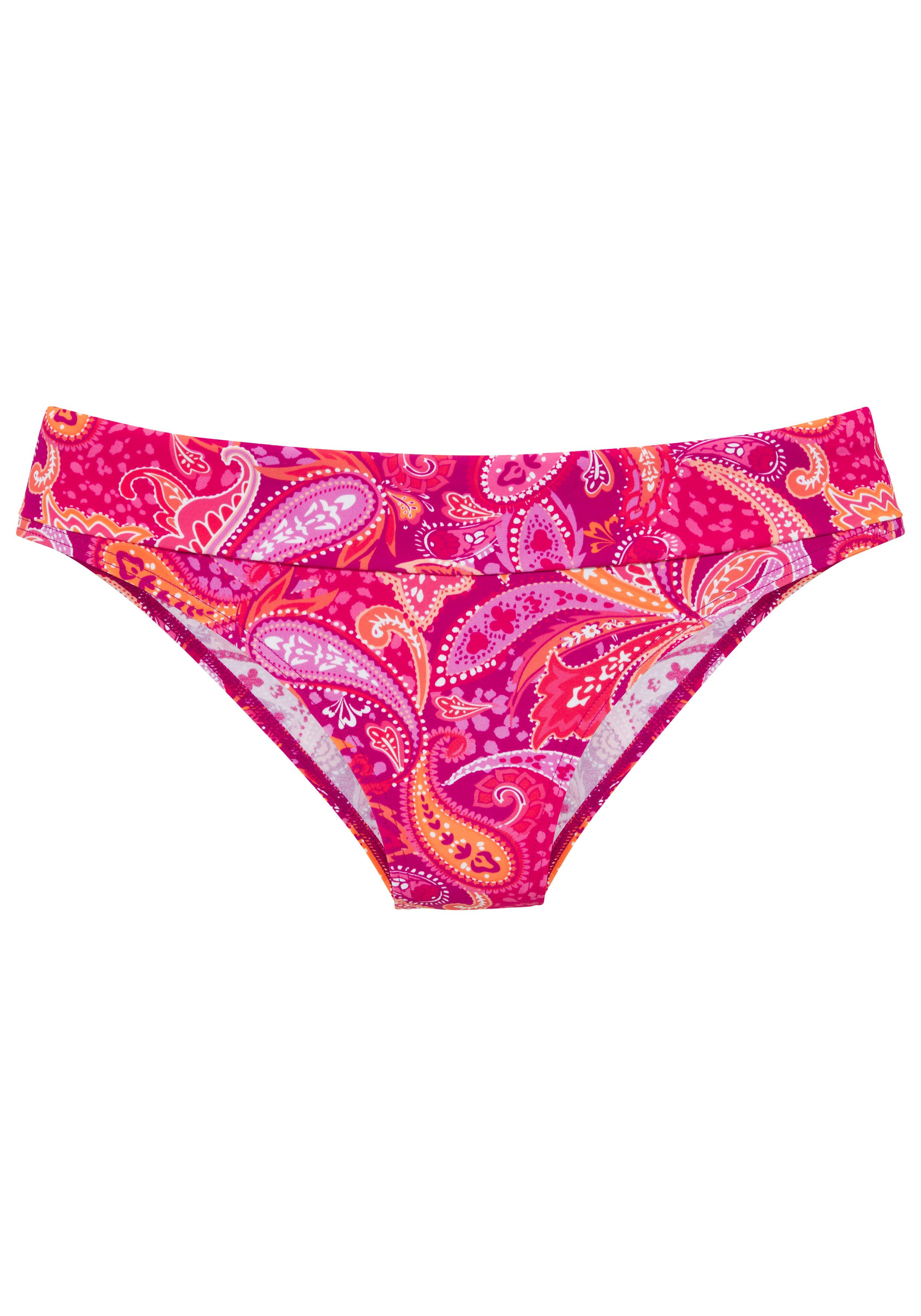 Vivance Bikini-Hose Pretty mit Umschlagbund und modischem Paisleymuster günstig online kaufen