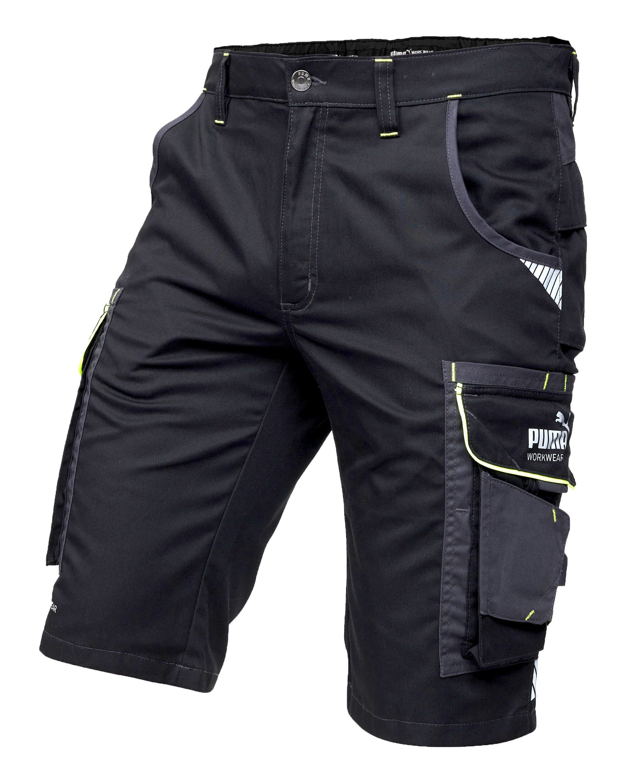 PUMA Workwear Arbeitsshorts PRECISION X - kurze Arbeitshose Herren - Bequeme Passform Robustes und flexibles Material mit Reflektoren - Praktische Taschen
