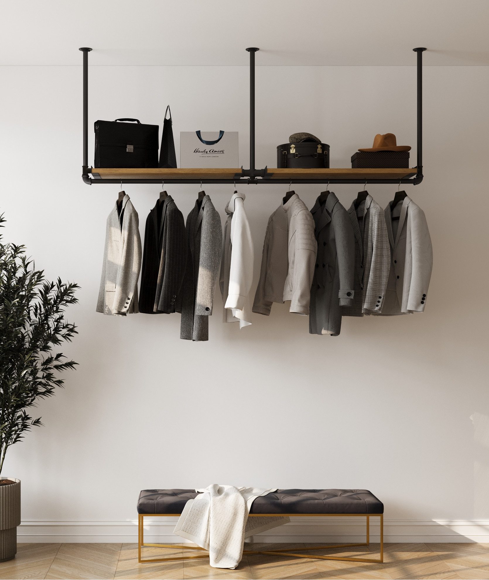 RSR Hangers Kleiderstange Garderobenleiste Kleiderstange Garderobe günstig online kaufen