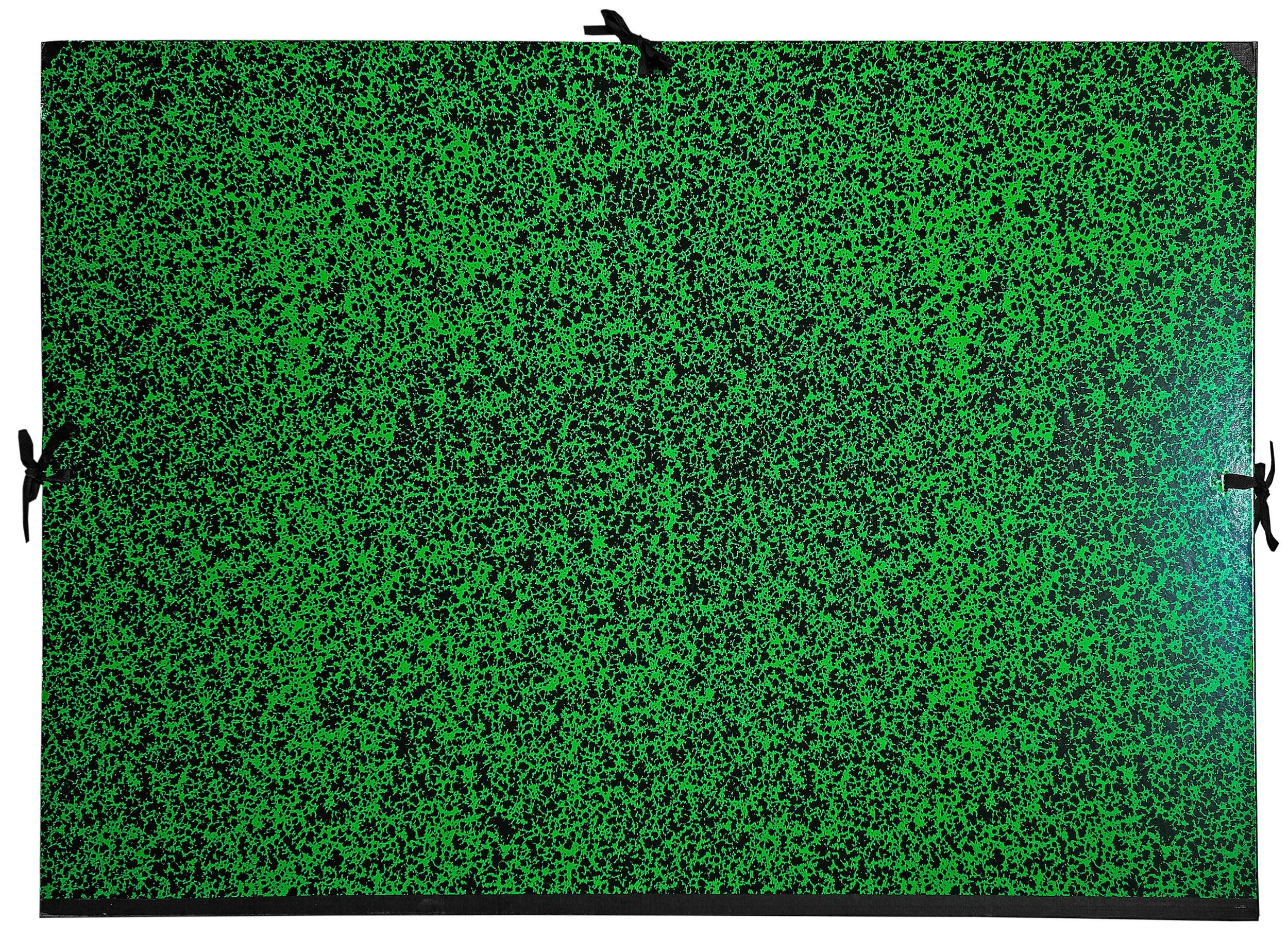 Schreibmappe 5x Zeichenmappe mit Stoffband Annonay, 61x76cm - Grün - 533000E
