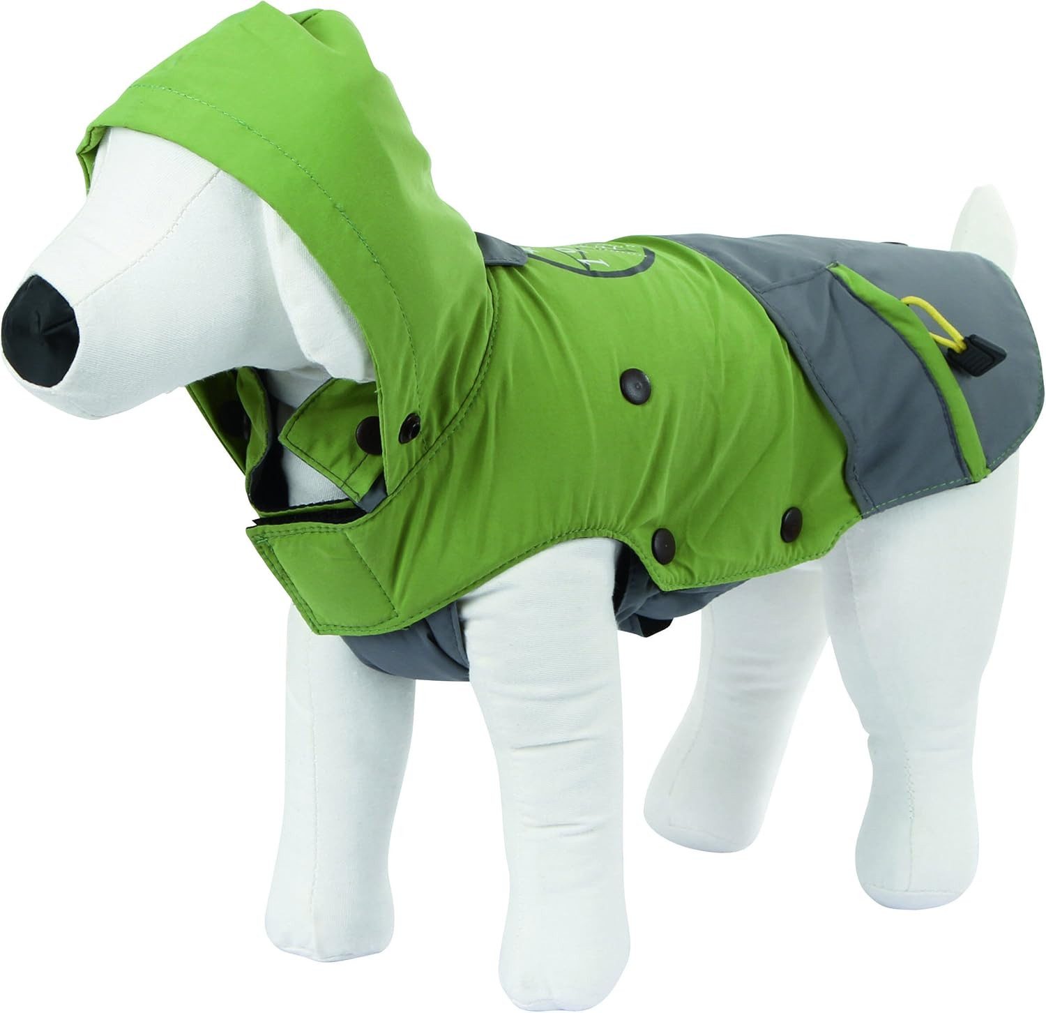 Kerbl Hunderegenmantel Outdoor Hundemantel Vancouver, grün/grau, 45 cm Länge