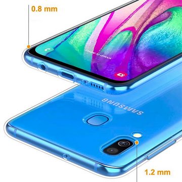 CoolGadget Handyhülle Transparent Ultra Slim Case für Samsung Galaxy A40 5,9 Zoll, Silikon Hülle Dünne Schutzhülle für Samsung A40 Hülle