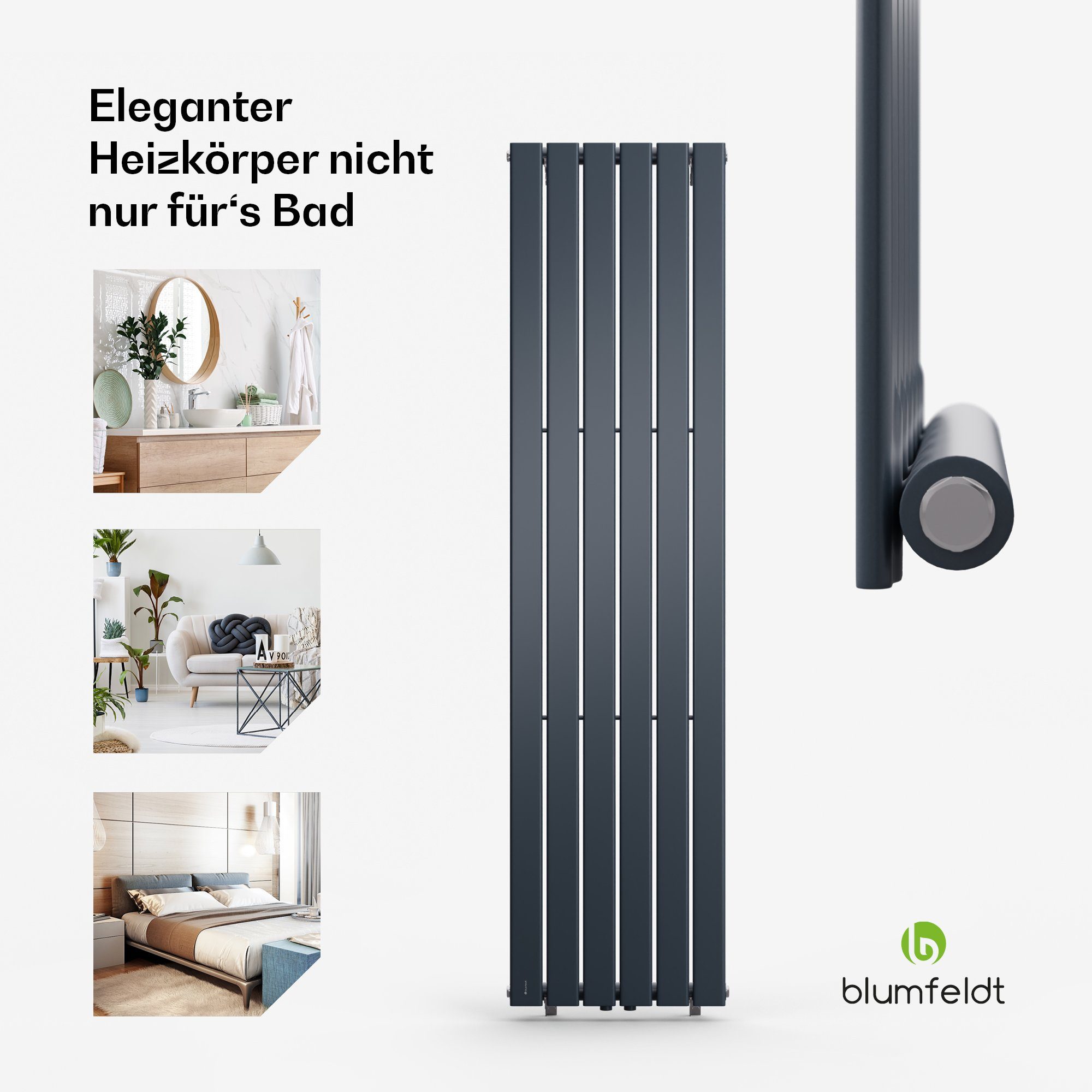blumfeldt Heizkörper Ontario, Bad Heizkörper Warmwasserradiator Fernwärmeheizsysteme