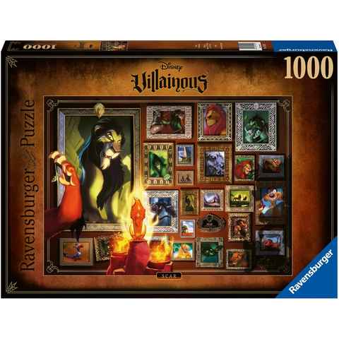 Ravensburger Puzzle Disney Villainous - Scar, 1000 Puzzleteile, Made in Germany, FSC® - schützt Wald - weltweit