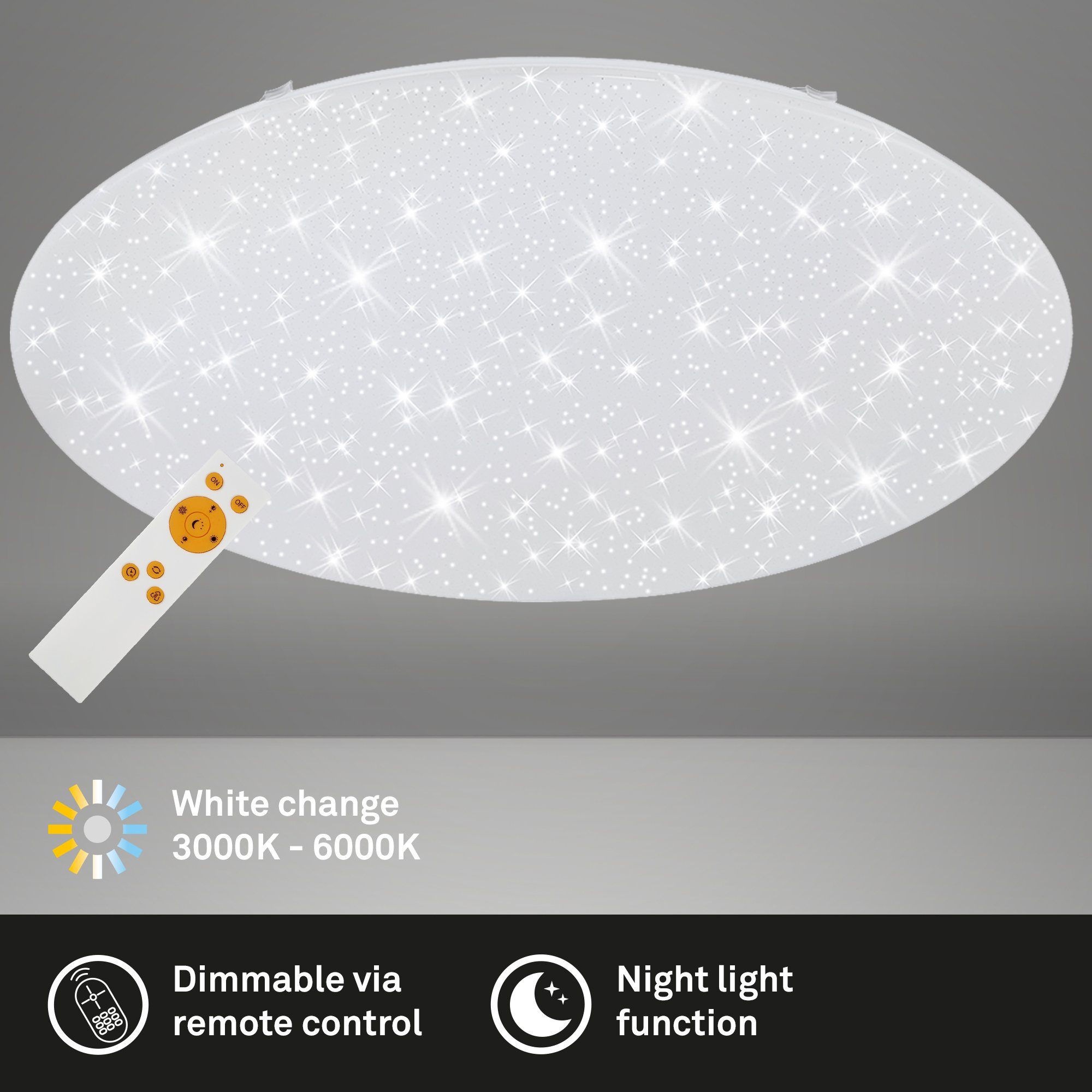 Briloner Leuchten LED-Sternenhimmel 3318-016, Dimmfunktion, Farbwechsel, günstig online kaufen