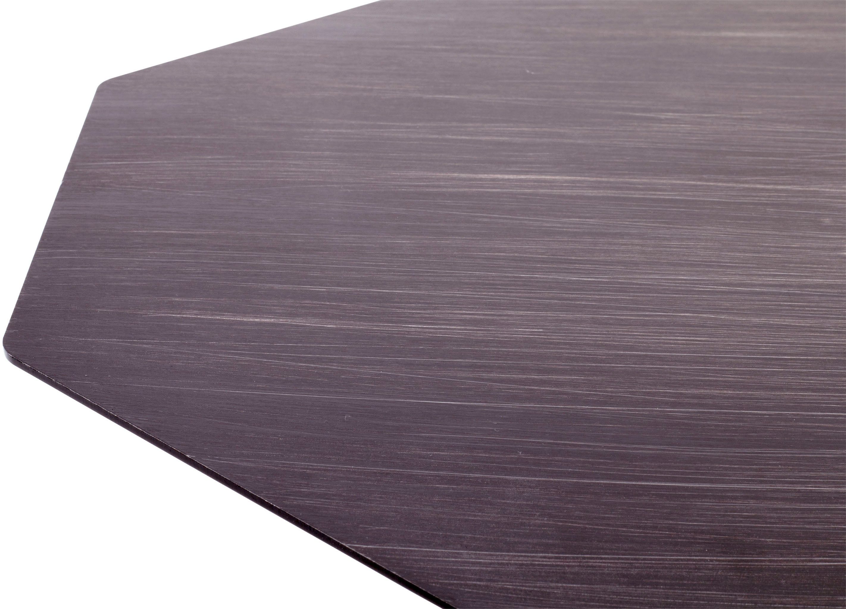HAKU Beistelltisch Sofatisch, Wohnzimmertisch (1-St), achteckig - aus Metall Schwarz B/T/H 45/45/47 cm