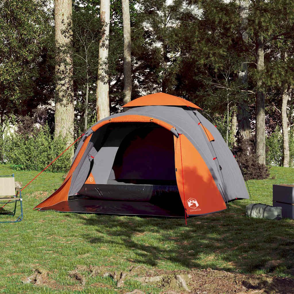 vidaXL Kuppelzelt Kuppel-Campingzelt 3 Personen Grau günstig online kaufen