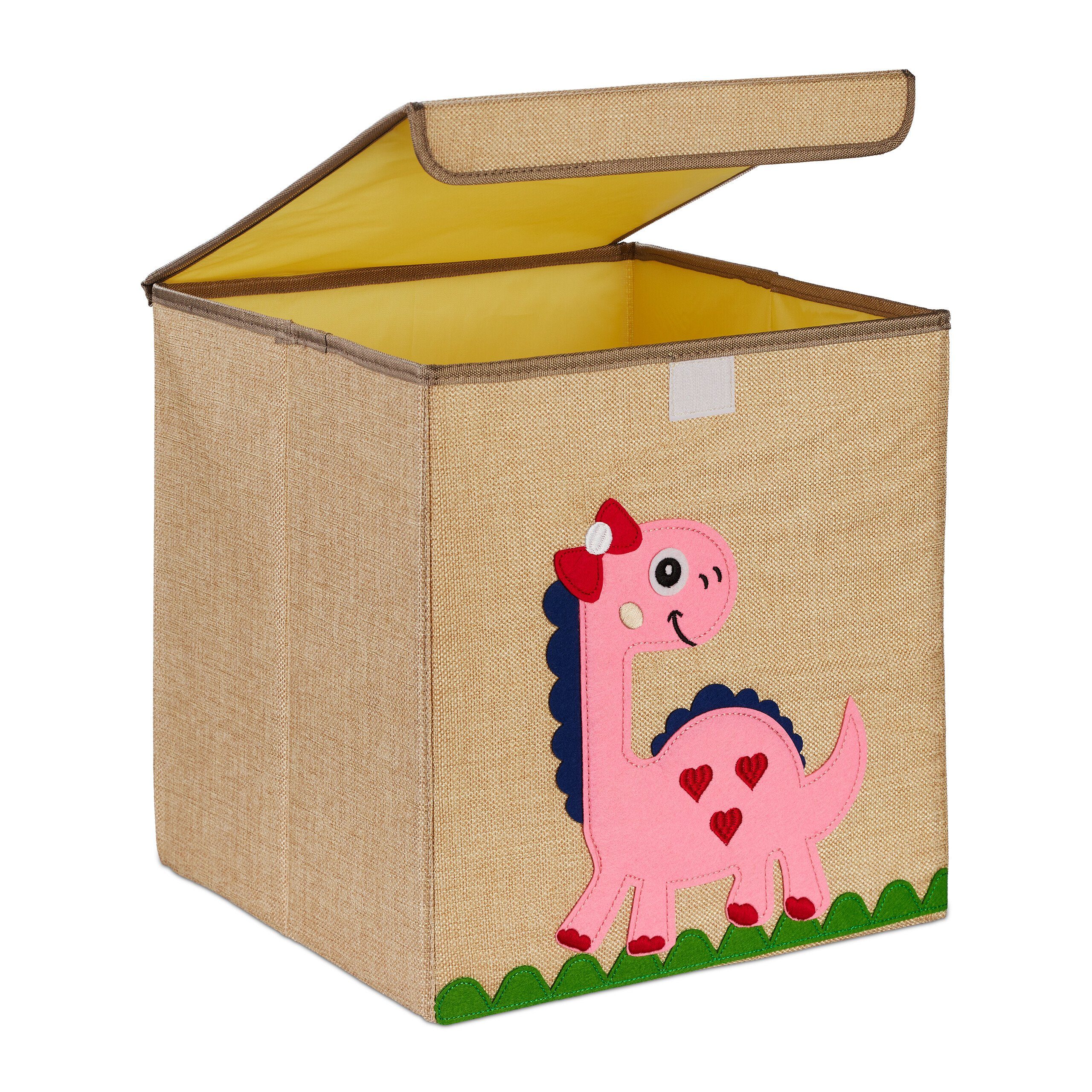 relaxdays Aufbewahrungsbox Aufbewahrungsbox für Kinder, Dino1
