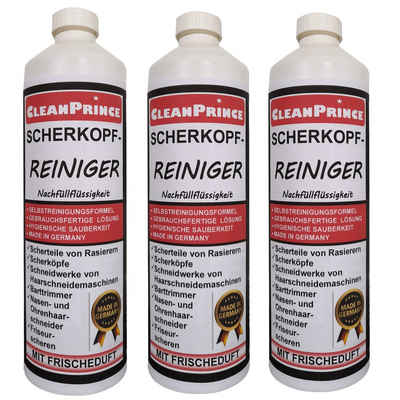 CleanPrince Scherkopfreiniger Reinigungsmittel für Rasierer und Scherköpfe Elektrorasierer Reinigungslösung