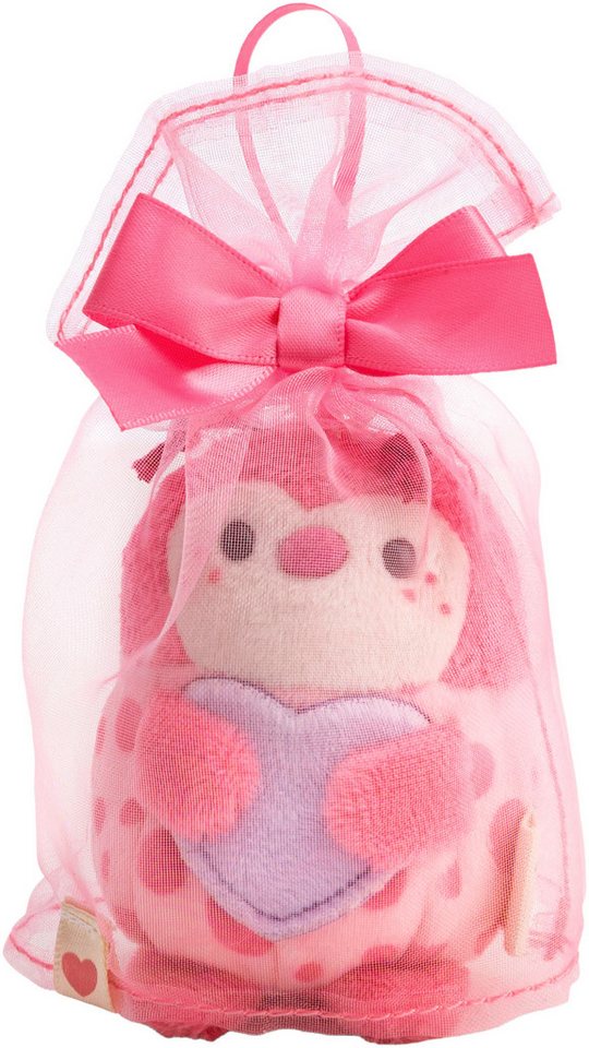 Nici Kuscheltier mymochi, Set Marienkäfer Dozz pink 8cm mit Herztasche & Organzakostüm (Set), in Geschenkbox