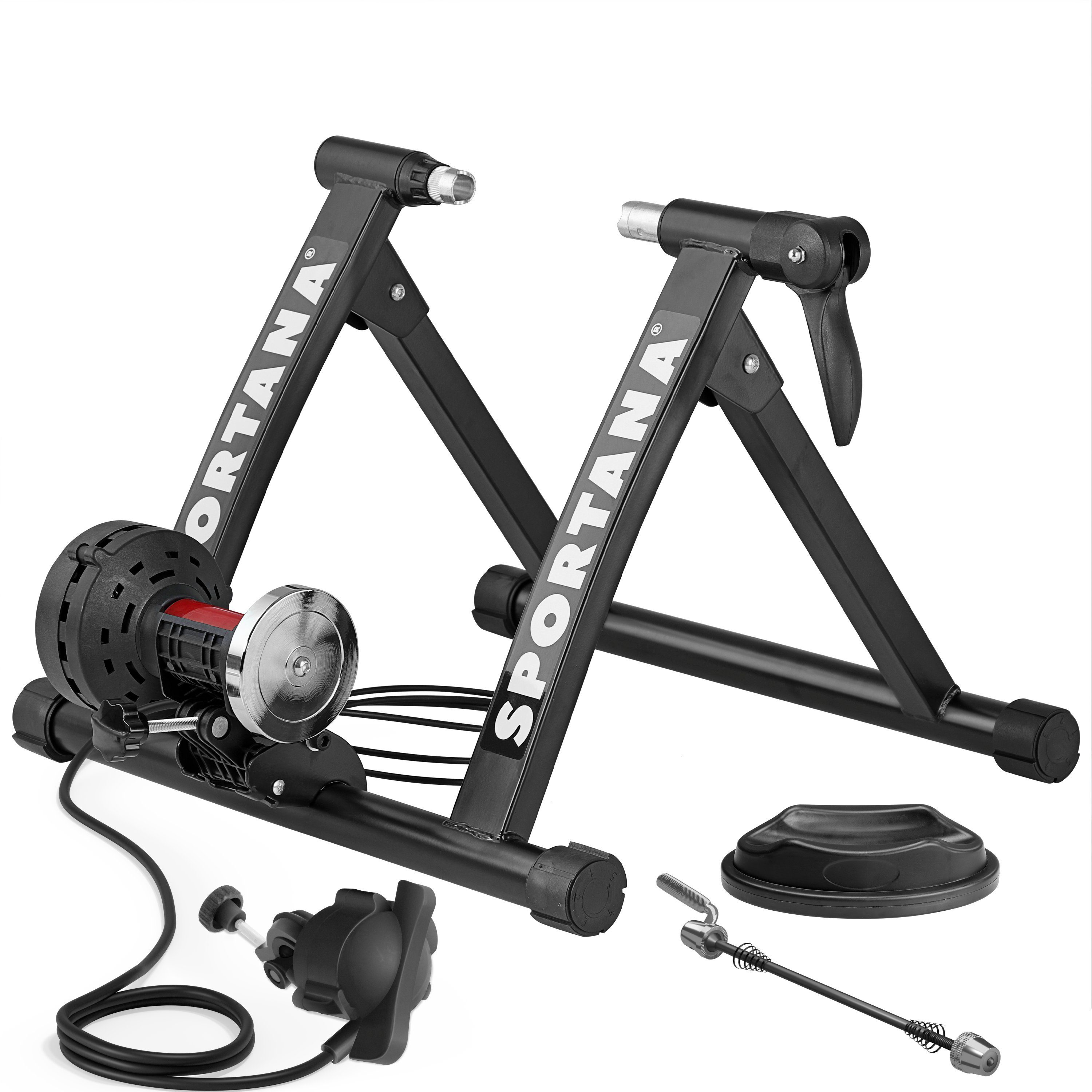 Sportana Heimtrainer, Rollentrainer 6 Gänge Schaltung Magnet Fahrradtrainer Heimtrainer bis