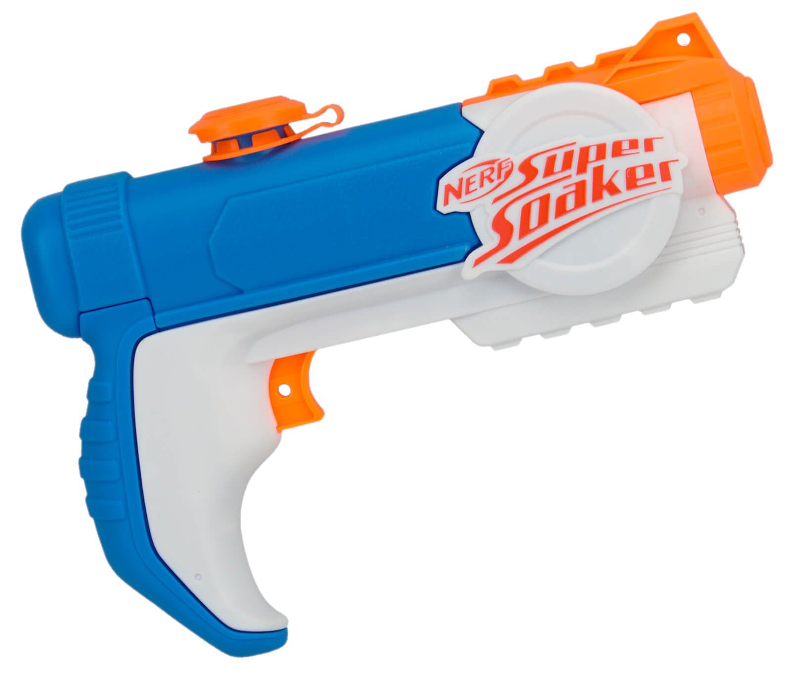 Nerf Wasserpistole NERF Super Soaker Kinder Wasserpistole Wasserspritze Piranha Hasbro, Kompakt, einhändiges Schießen