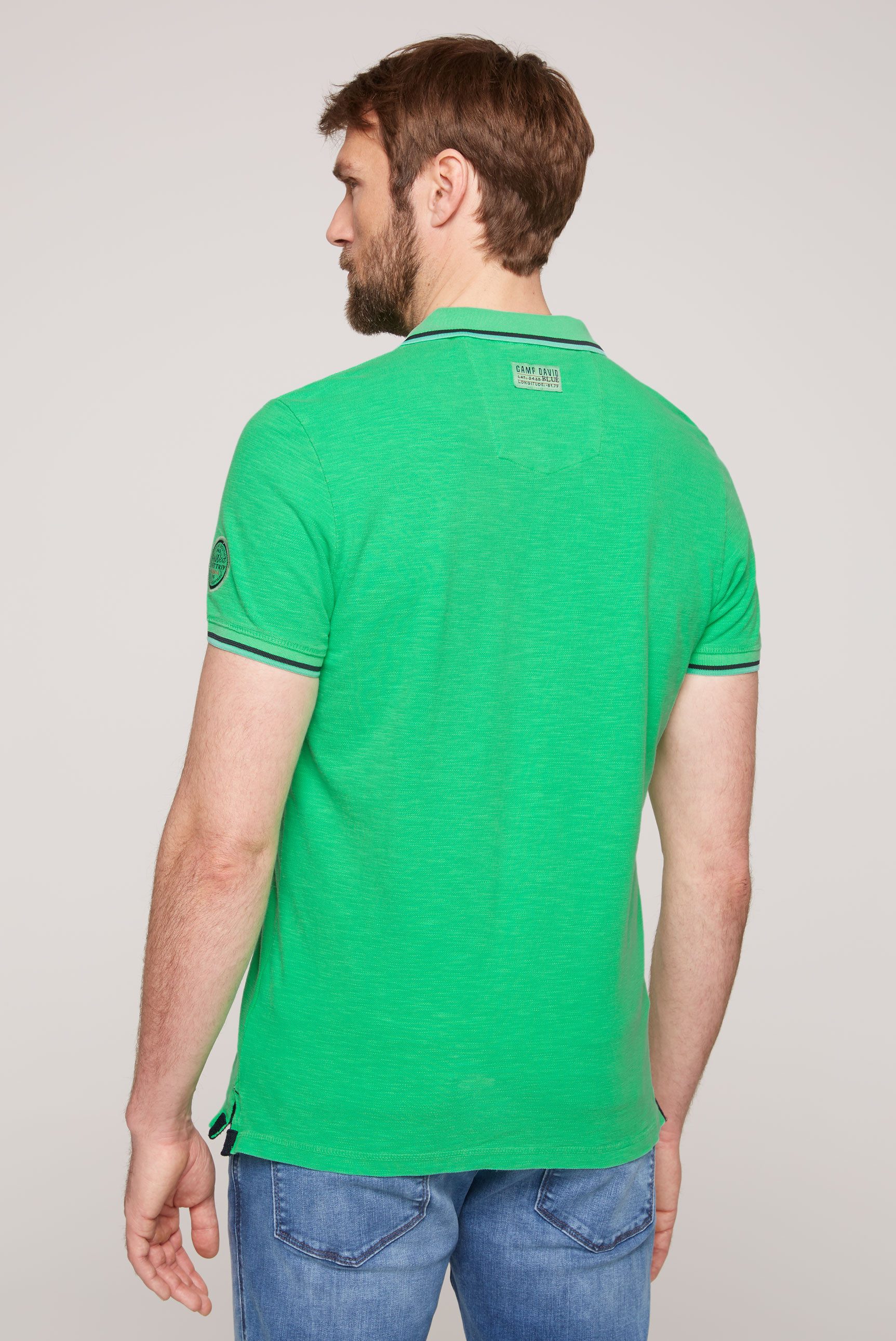 CAMP DAVID Poloshirt mit stylischem Seitenschlitz günstig online kaufen