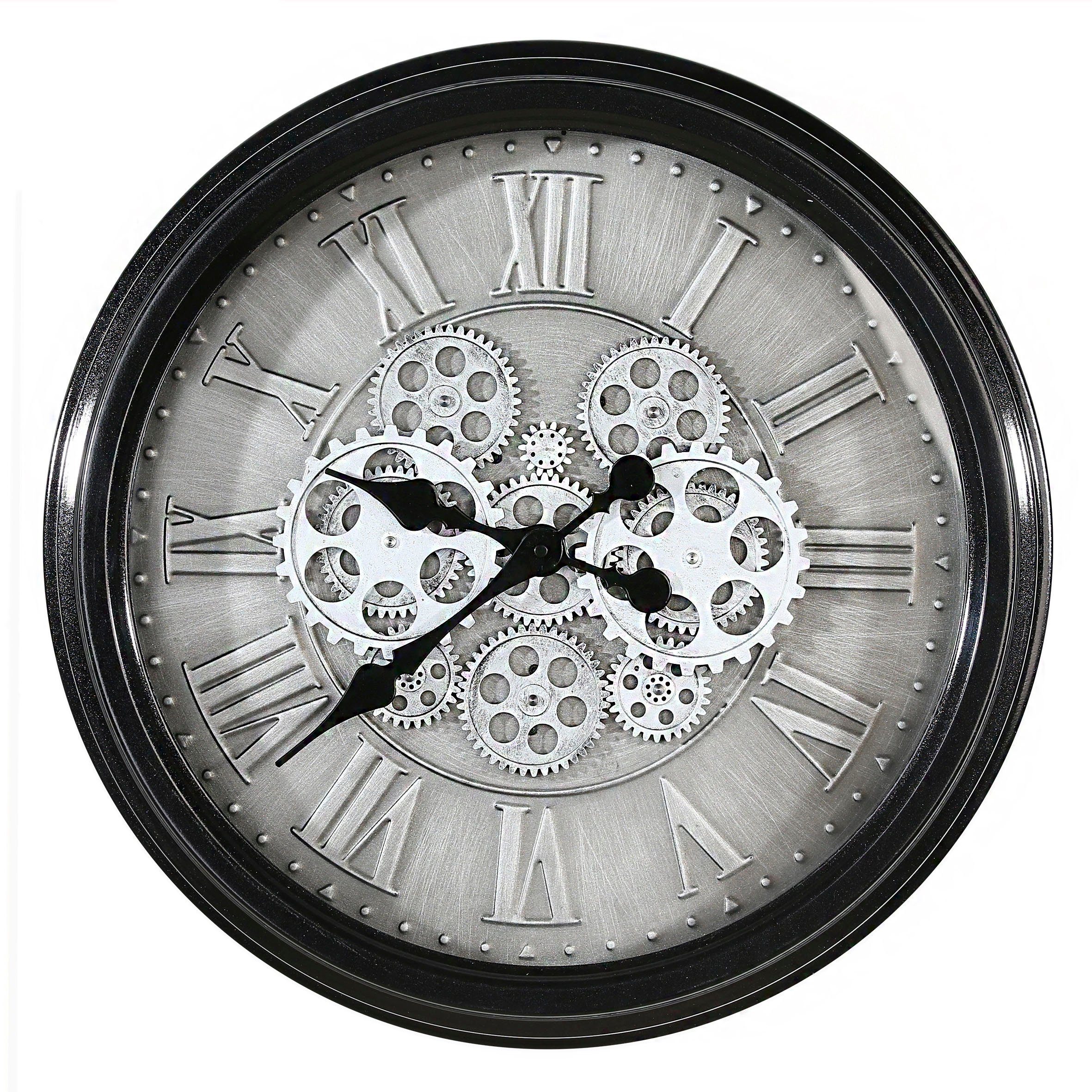 Casablanca by Gilde Wanduhr Factona, antik silber/schwarz (53 cm)