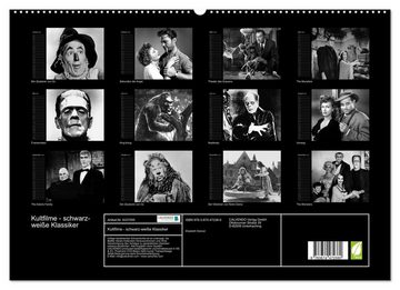 CALVENDO Wandkalender Kultfilme - schwarz-weiße Klassiker (Premium, hochwertiger DIN A2 Wandkalender 2023, Kunstdruck in Hochglanz)