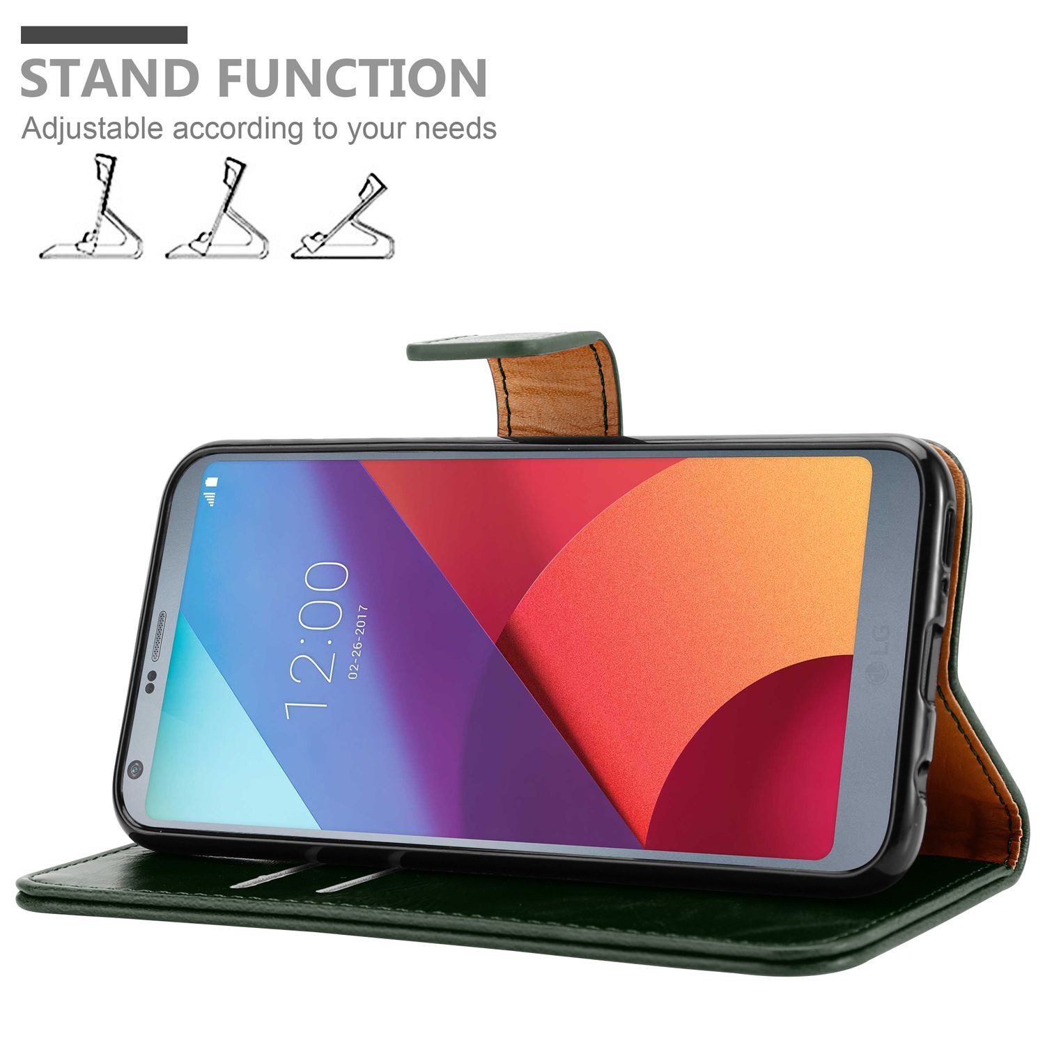 Cadorabo Handyhülle für LG G6 Hülle LG G6, Klappbare Handy Schutzhülle - Hülle - mit Standfunktion und Kartenfach