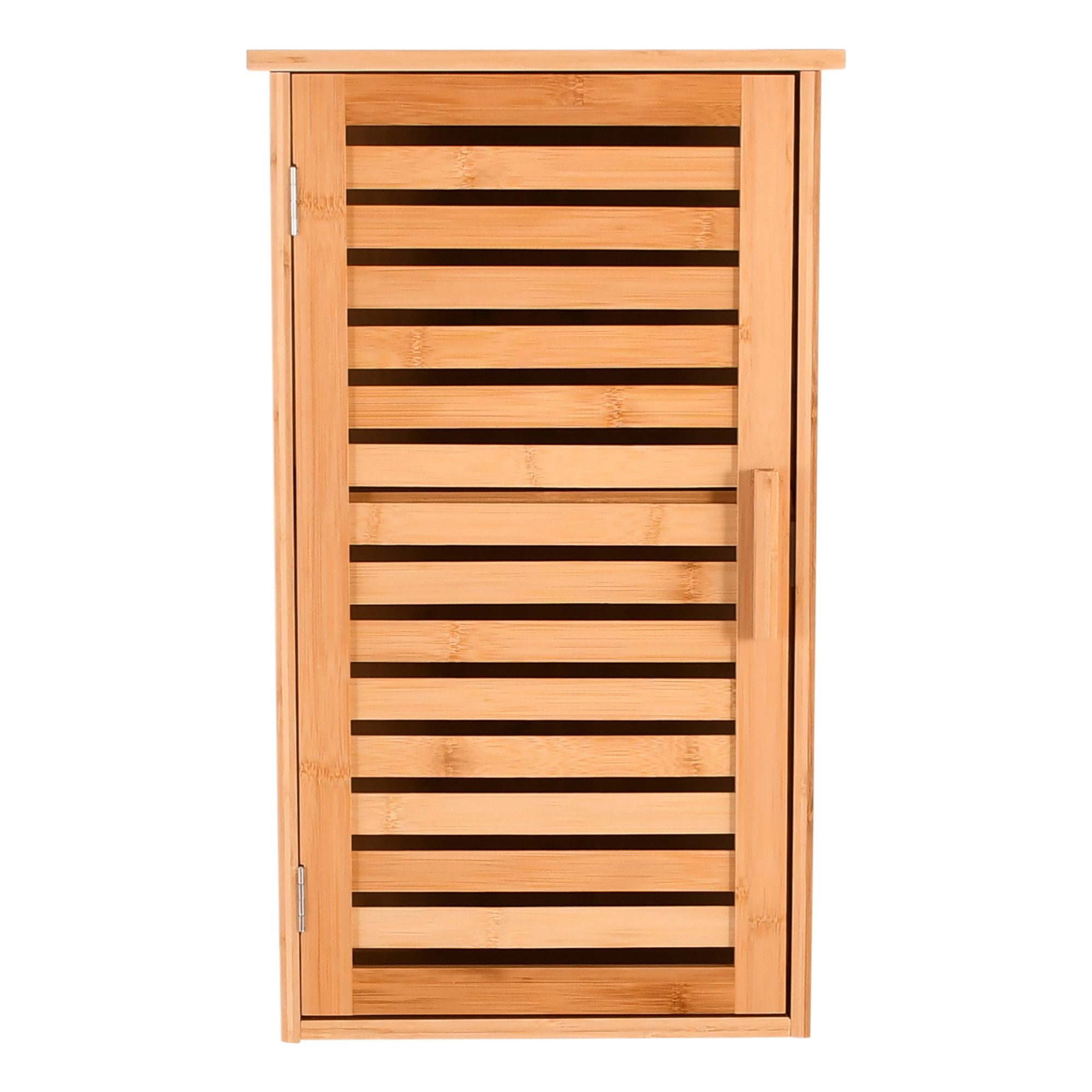 Raburg Hochschrank Badezimmerschrank, Bambus, Kivo 2 Lamellentüren & 6 Fächer, für Bad, Flur oder Küche, zeitloses Design – Bild 4 von 5
