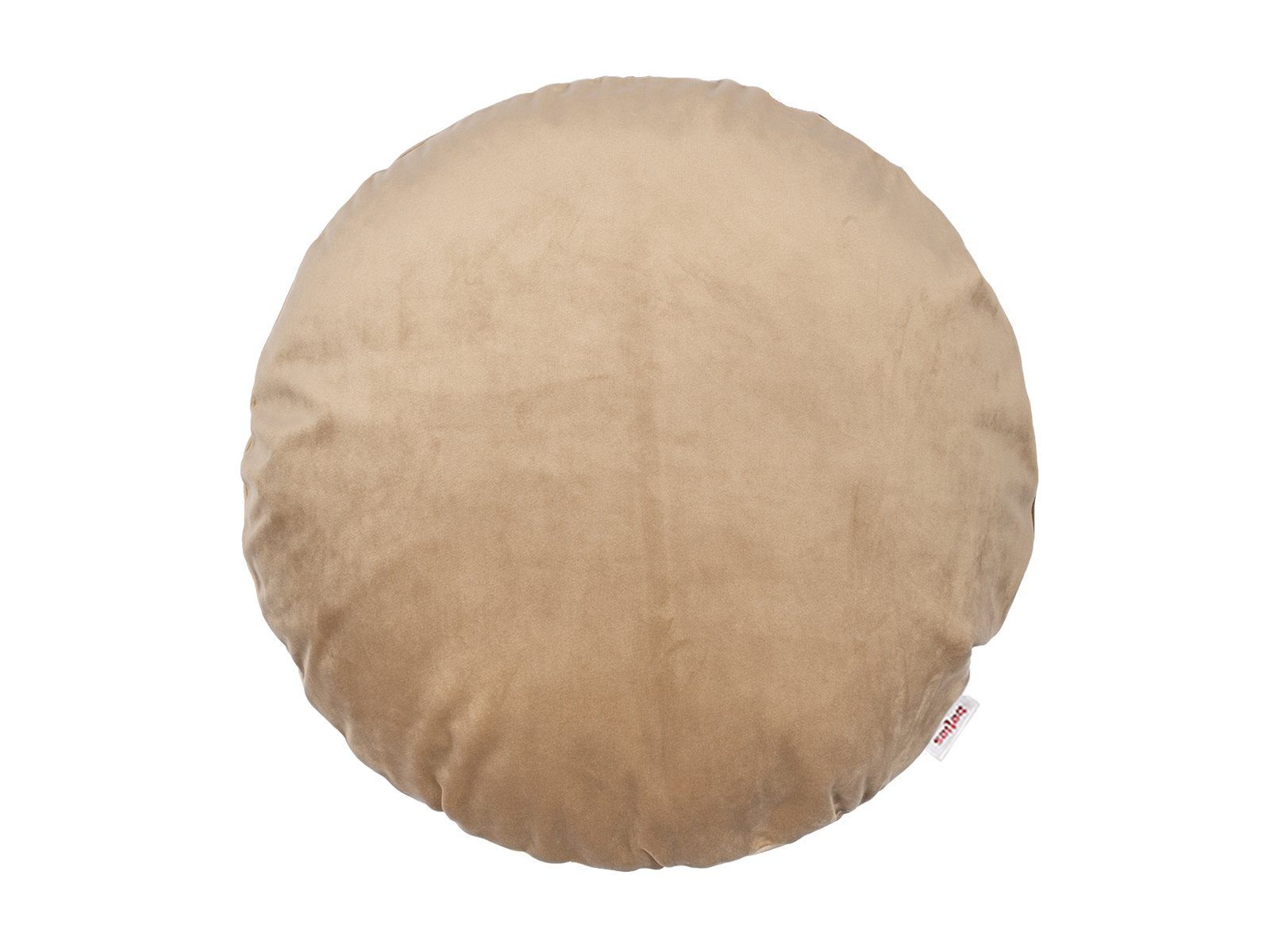 beties Kissenbezug Samt&Sonders, (1 Stück), Kissenhülle rund ca. 40 cm Samtkissen warm & weich Braun-beige