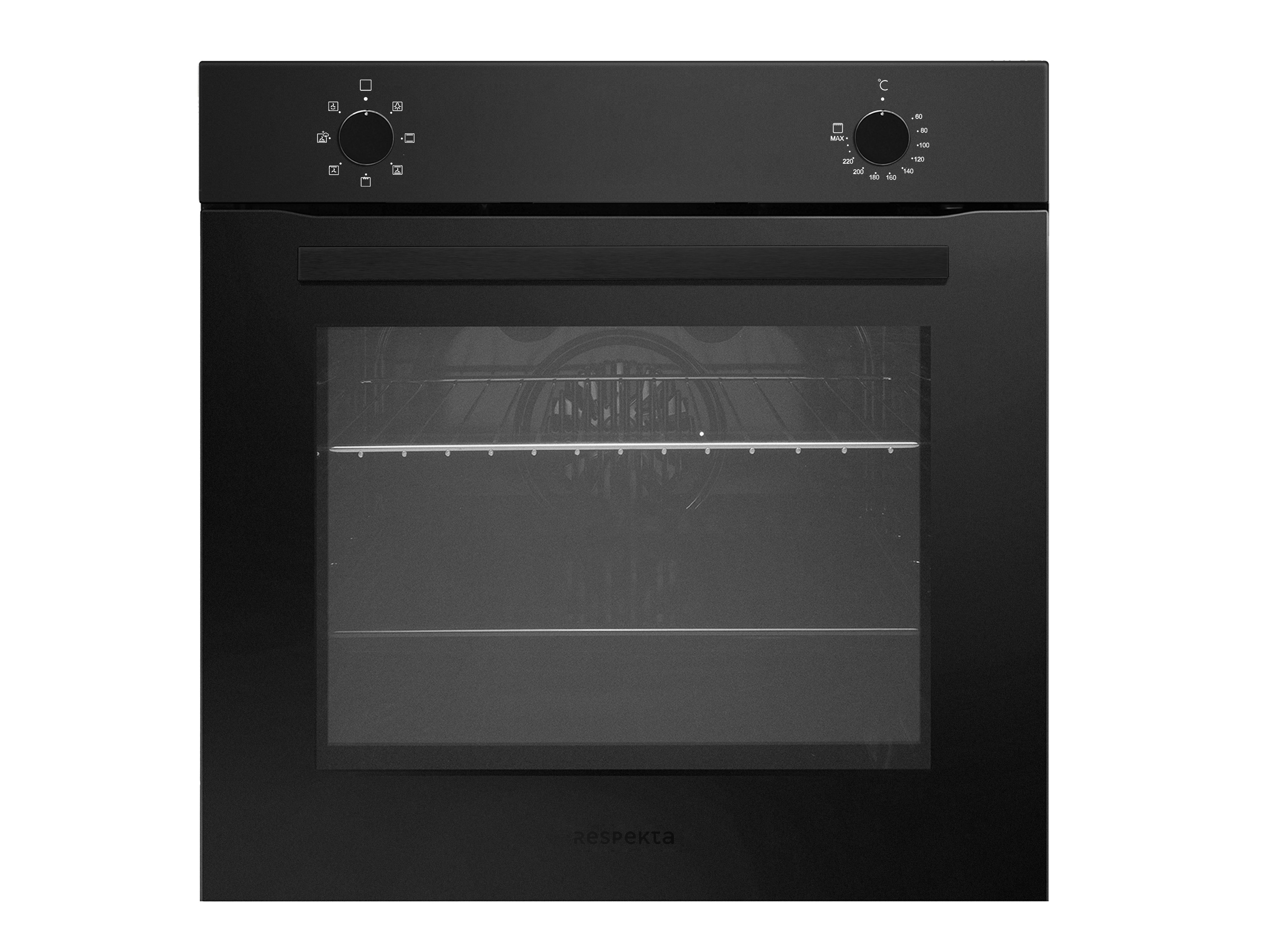 RESPEKTA Backofen-Set ASET121M5500 Janis, 72 Liter Garraum; 7 Beheizungsarten; Backofen mattschwarz