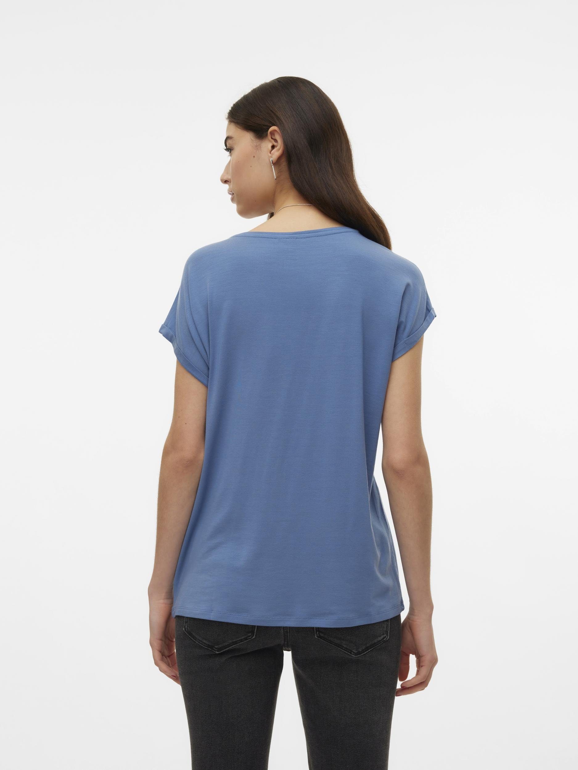 Vero Moda T-Shirt VMAVA PLAIN SS TOP JRS NOOS Materialmix, regular fit