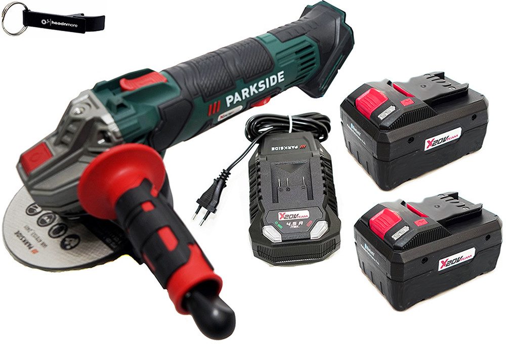 Parkside Akku-Winkelschleifer 20V Akku Winkelschleifer PWSA 20 im Transportkoffer, max. 11500 U/min