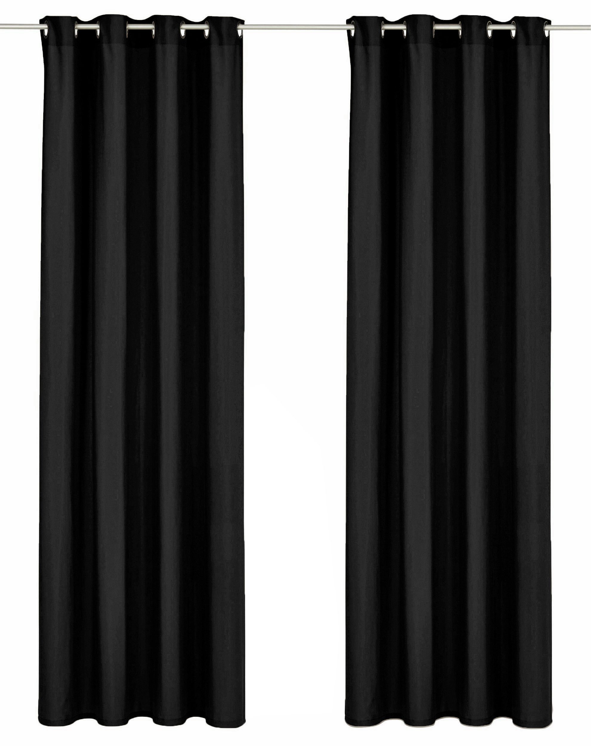 OTTO home Vorhang Raja mit Ösen, 2er Pack, blickdicht, Topseller! (2 St), Ösen, blickdicht, Polyester, einfarbig, Einfache Montage, Pflegeleicht, Ösen, 2 er Pac – Bild 2 von 5